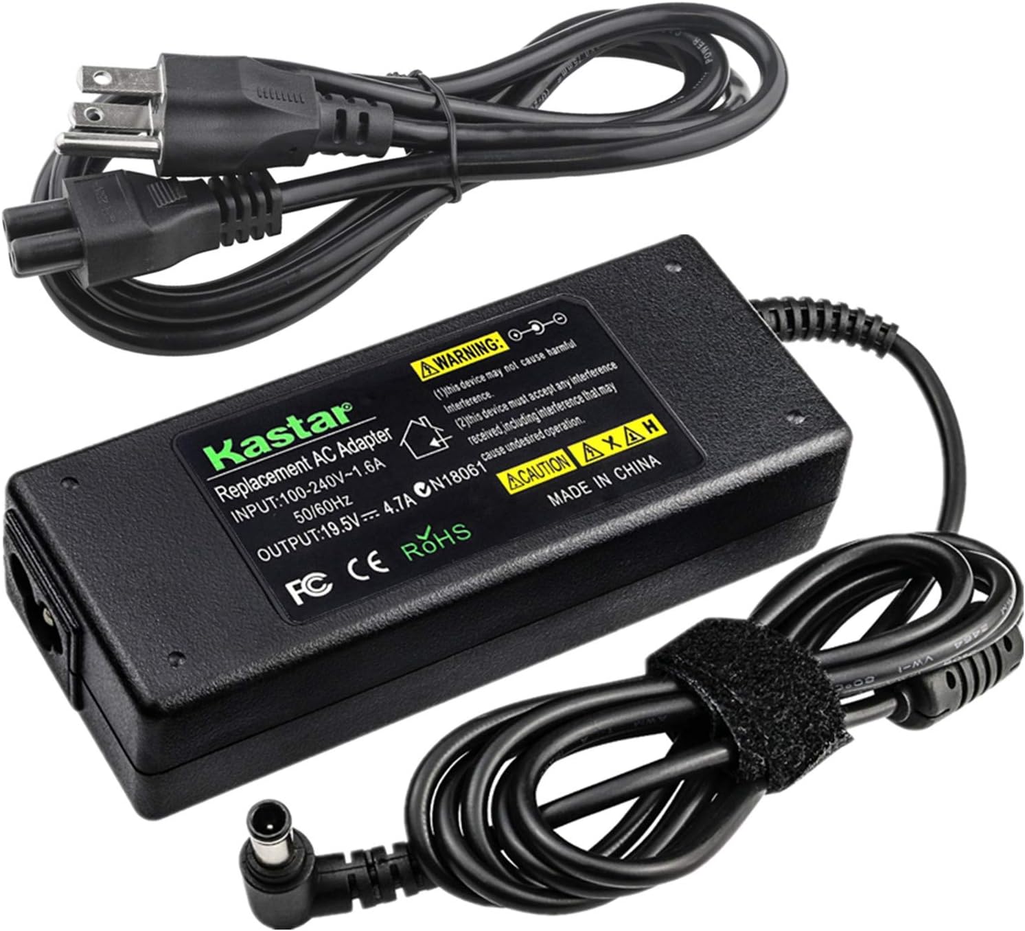 Kastar AC Adapter/Power Supply Replacement for Sony Vaio PCG-5J2L PCG-61511L 61611L PCG-6G4L PCG-7113L PCG-7133L PCG-7141L PCG-7142L PCG-7154L PCG-7Y2L PCG-FR VGN-CR VGN-CR320E/R VGN-FW VGN-NS VGN-P