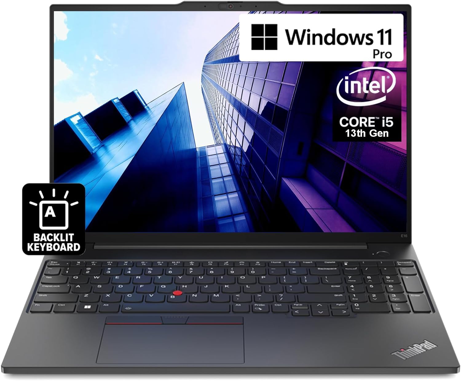 Oemgenuine Lenovo ThinkPad E16, WUXGA 16″ IPS, Intel Deca Core i5-1335U (Beats i7-1255U), 40GB RAM, 512GB NVMe, FP, Backlit KB, WiFi 6 + BT, RJ-45, FHD Webcam, W11P, Business Laptop