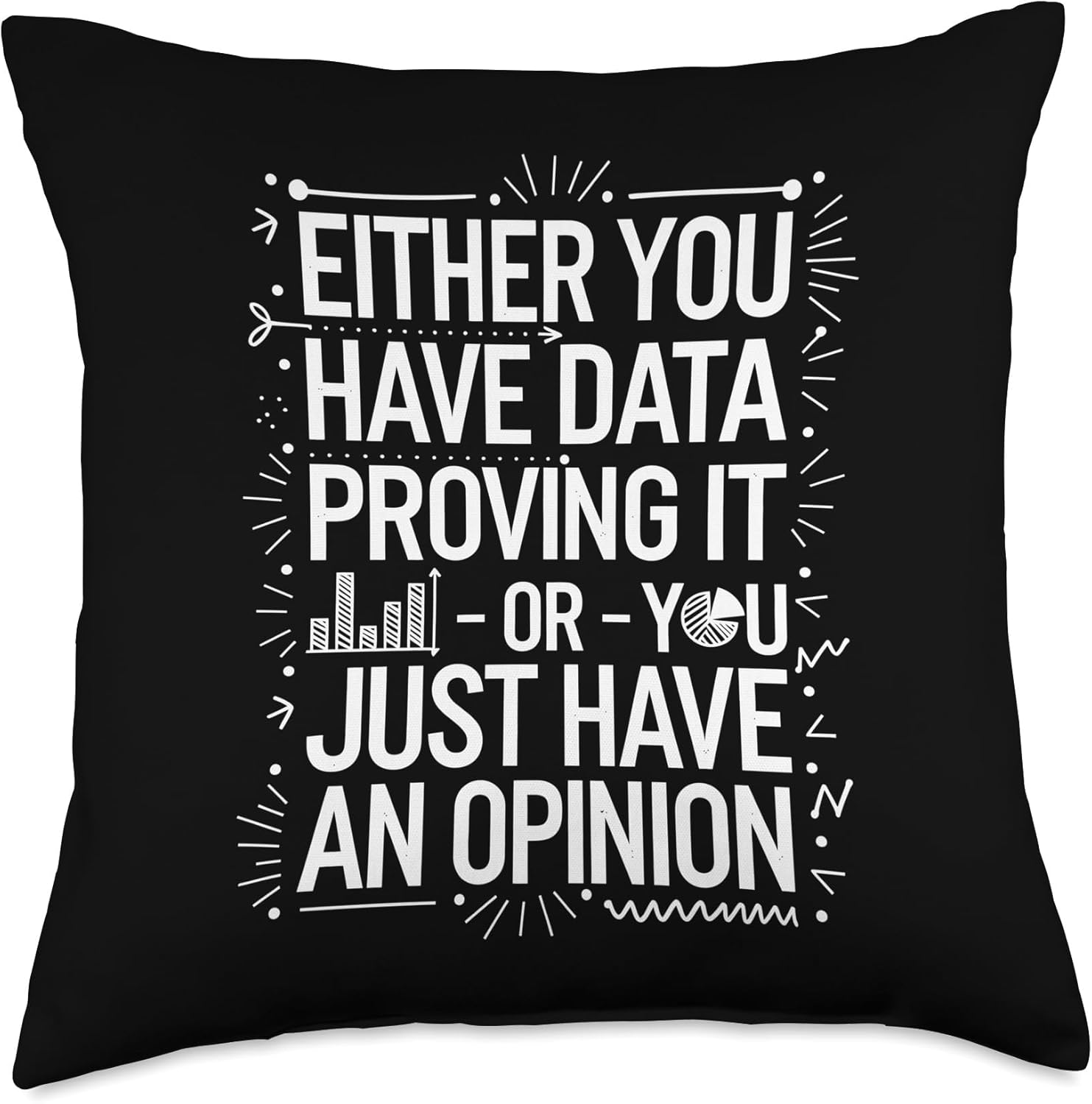 Data Science Design For Statistician And Data Scientist Throw Pillow