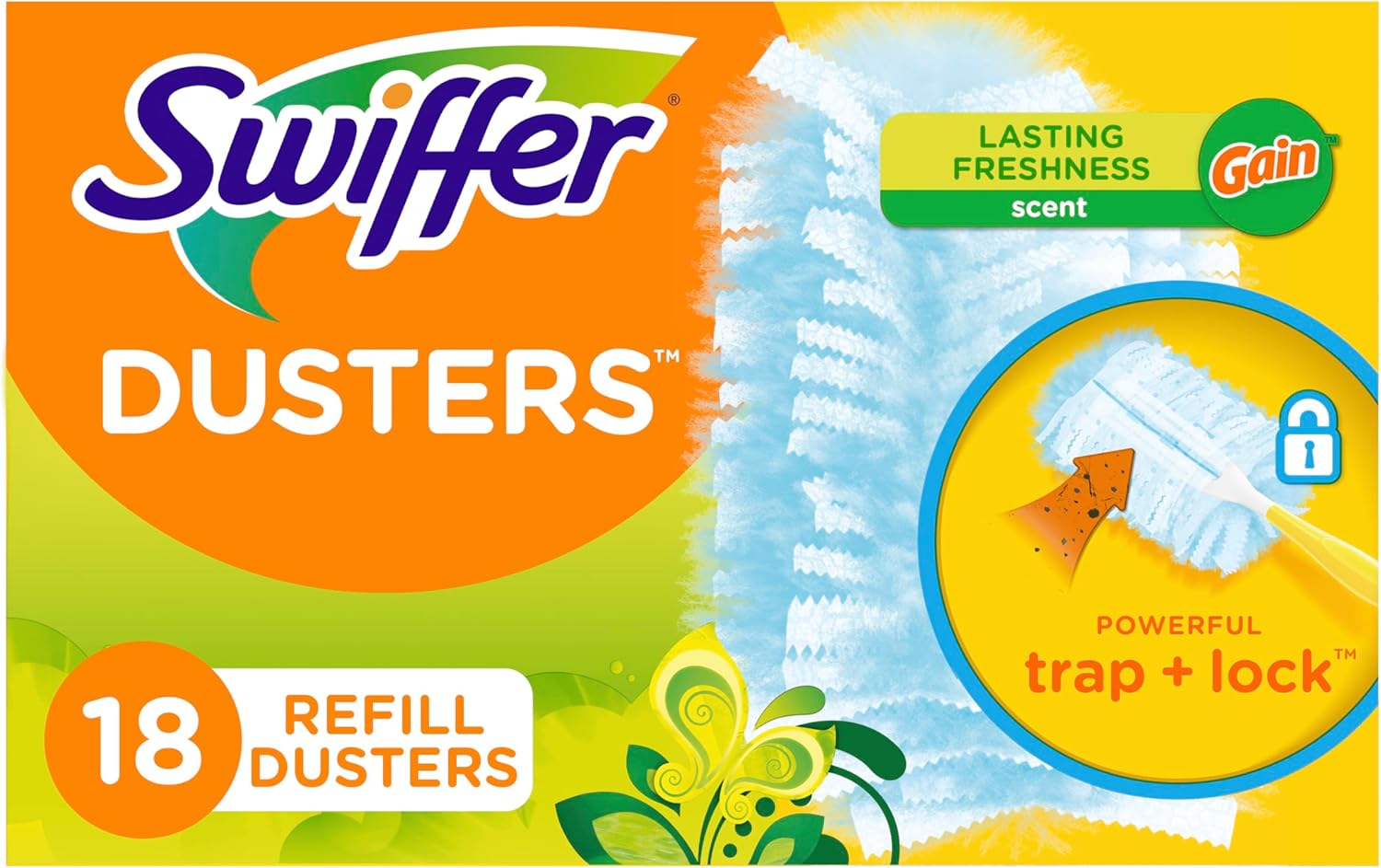 Dusters Multi-Surface Duster Refills for Cleaning, Gain Original Scent, 18 Count