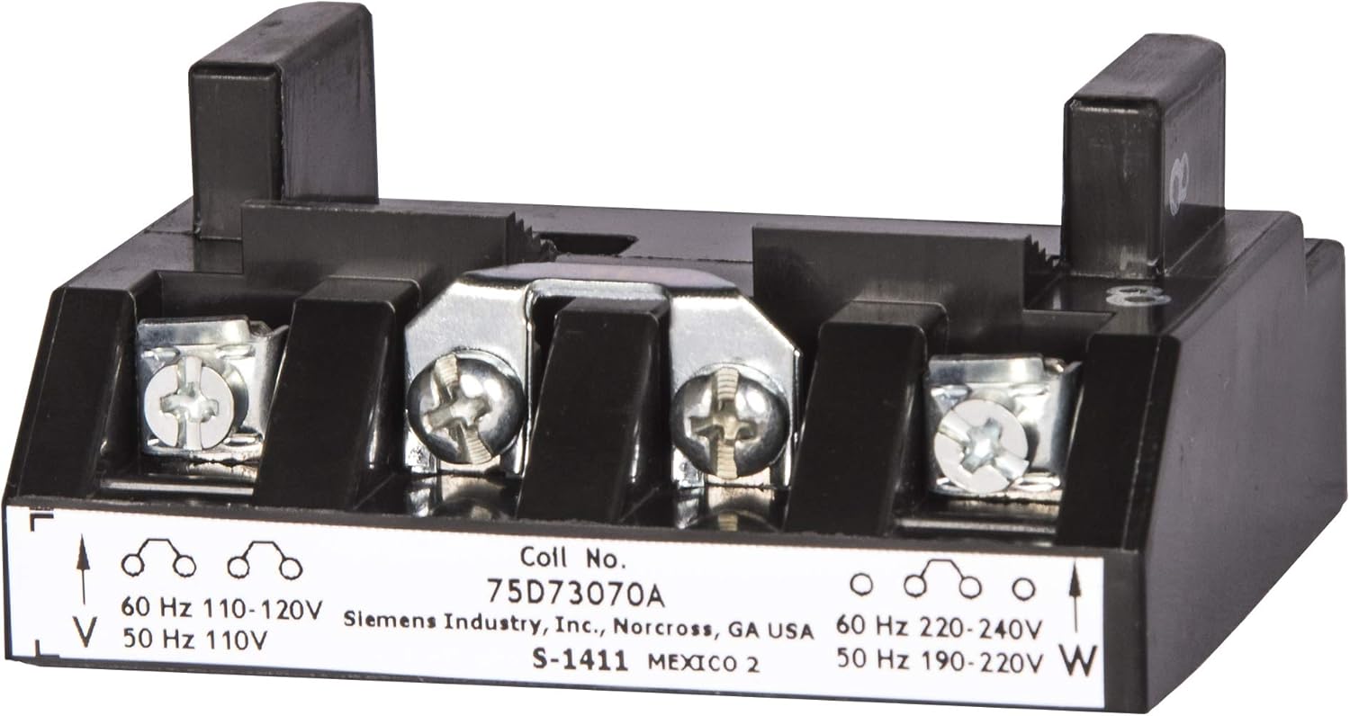 Siemens 75D73070A Starter and Contactor AC Coil, 00-2-1/2 Size, P U ESP200 Model, 110-120/220-240V 60Hz, 110/190-220V 50Hz , Black