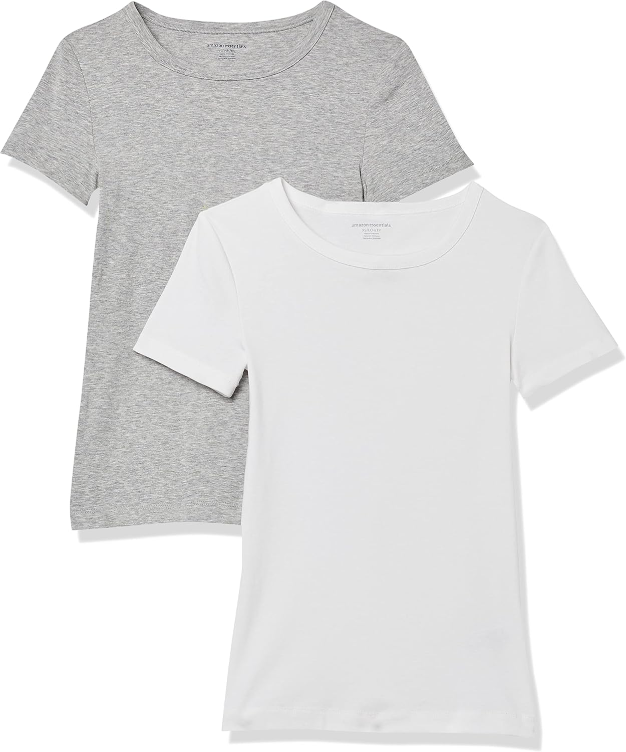 Amazon Essentials Women’s Slim-Fit Short-Sleeve Crewneck T-Shirt, Pack of 2