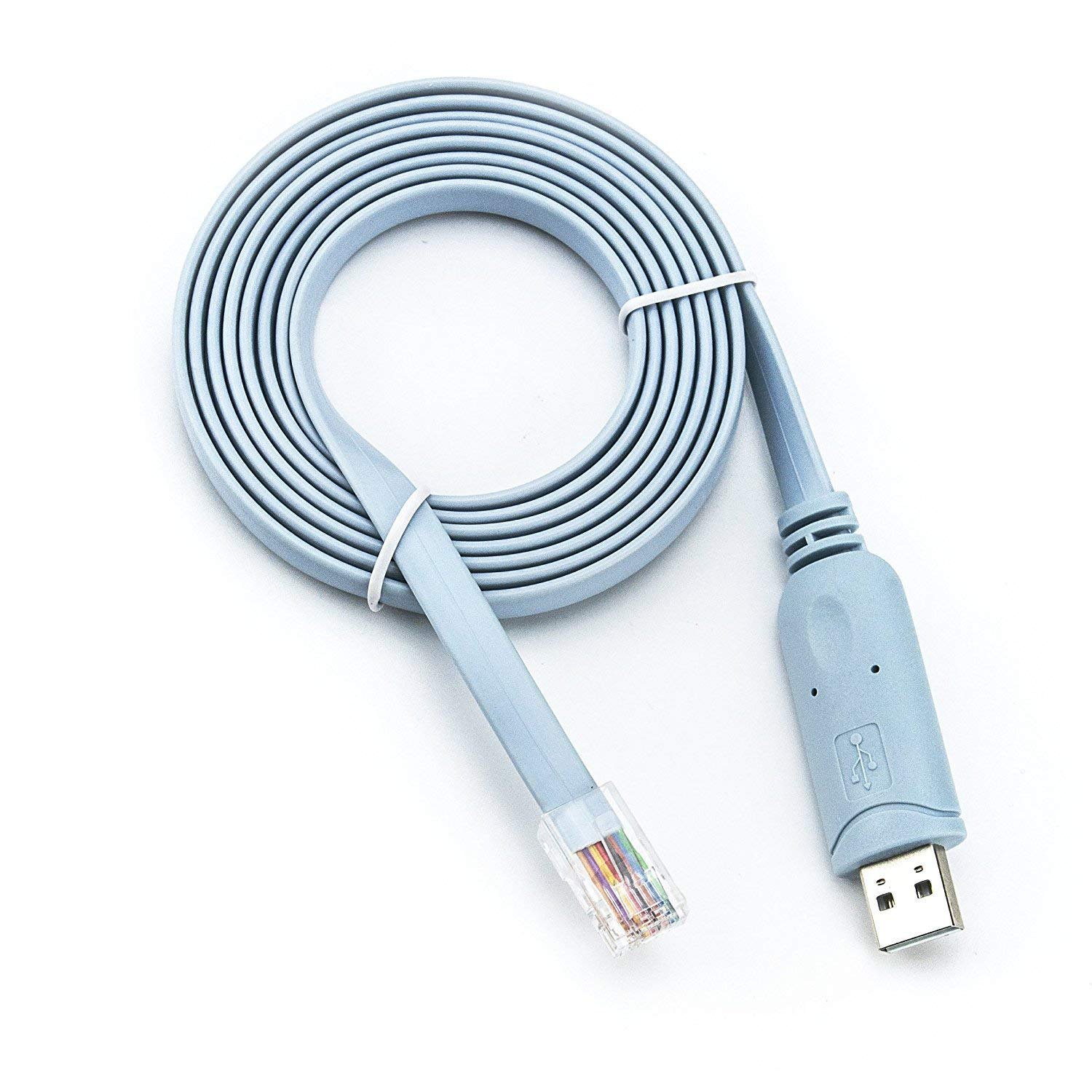 DB9 to RJ45 Console Cable 72-3383-01 Compatible/Replacement for Cisco CAB-CONSOLE-RJ45= (FTDI USB Type A to RJ45)