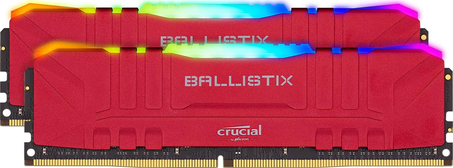 Crucial Ballistix RGB 3600 MHz DDR4 DRAM Desktop Gaming Memory Kit 16GB (8GBx2) CL16 BL2K8G36C16U4RL (RED)