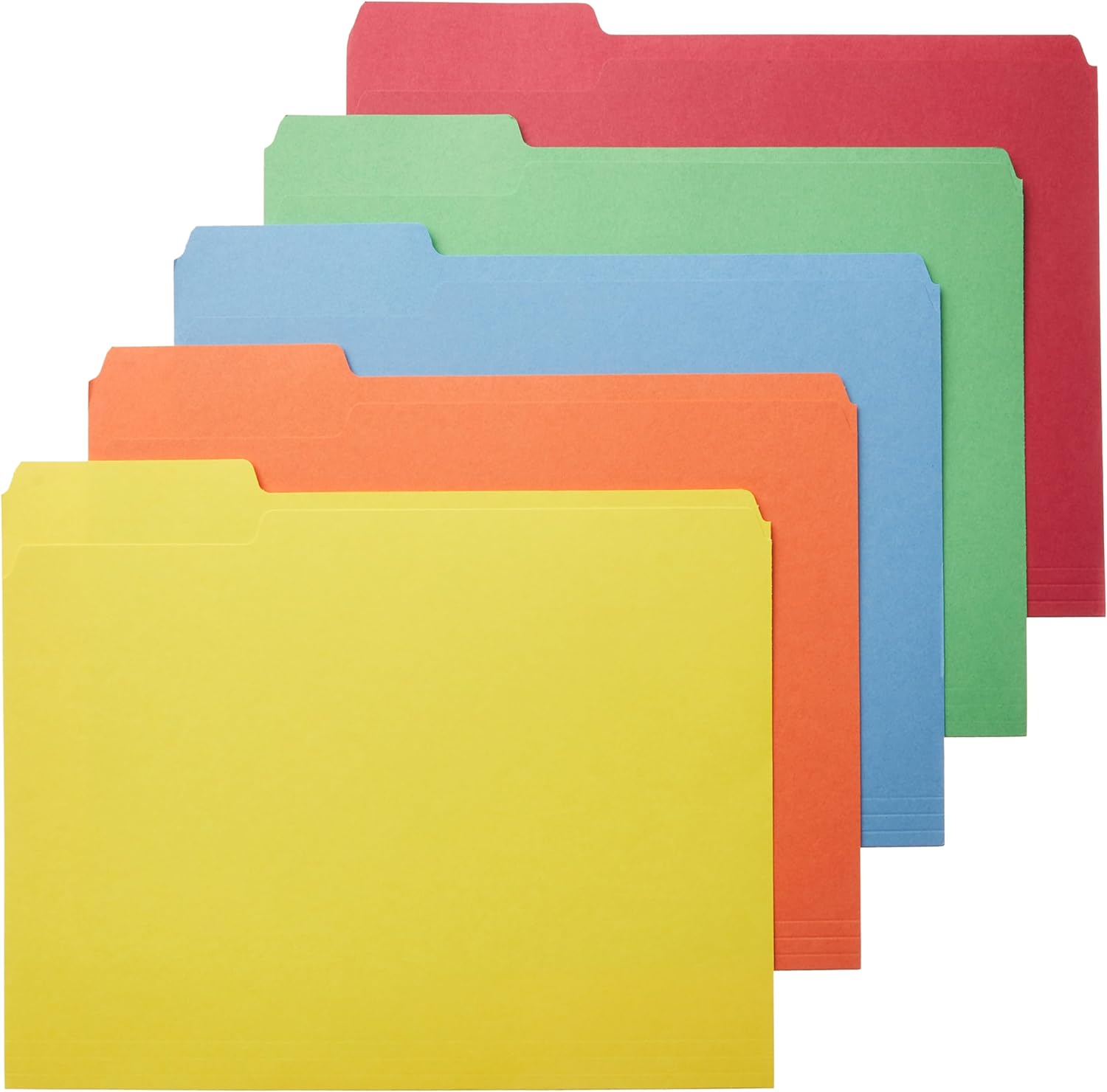 Amazon Basics AMZ401 File Folders – Letter Size (100 Pack) – Assorted Colors