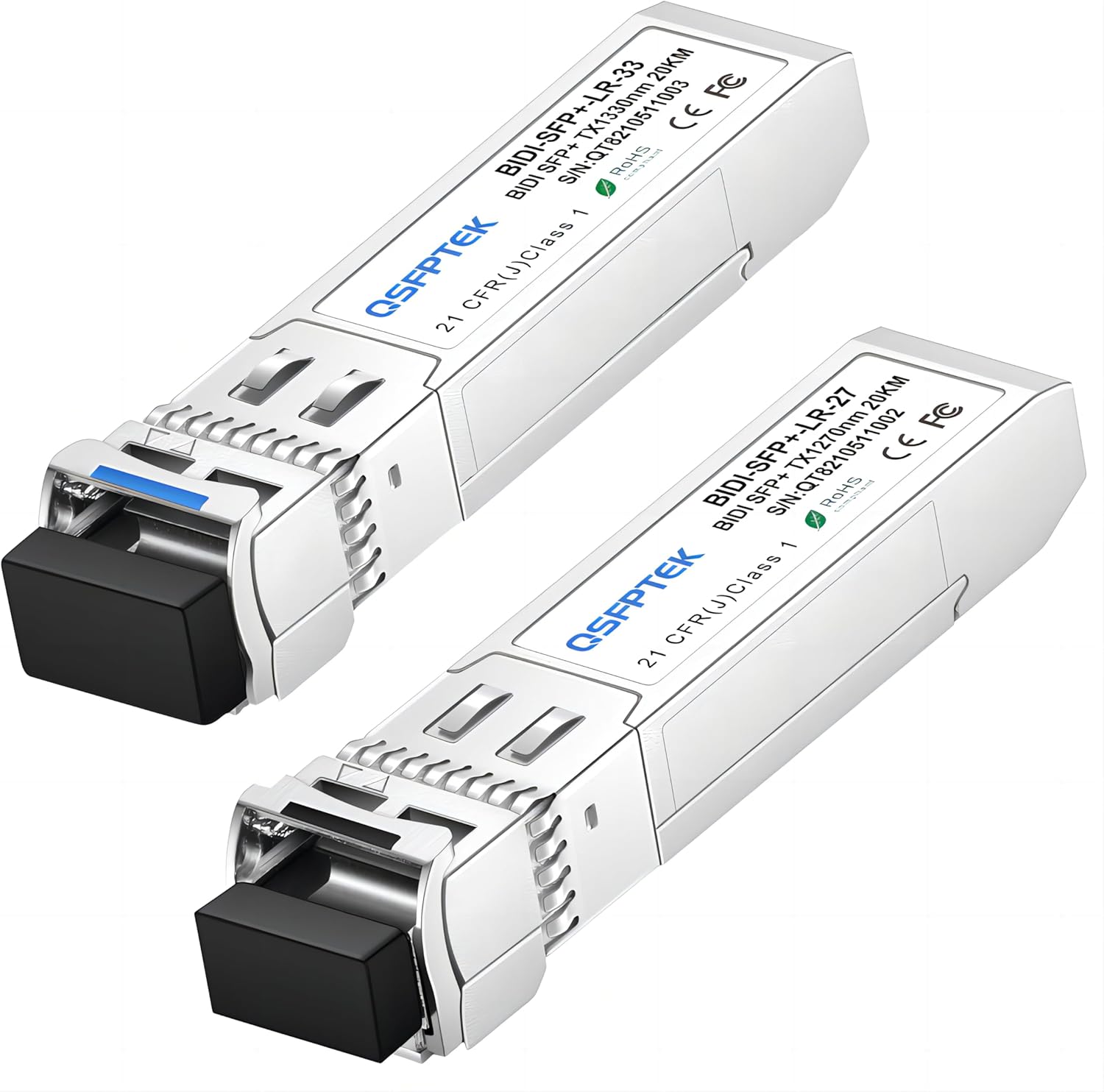 10G SFP+BIDI Transceiver, 10GBASE-BIDI SFP+1270nm / 1330nm 20km DOM Transceiver Module Mini GBIC for Cisco SFP-10G-BX20U-I SFP-10G-BX20D-I Meraki Ubiquiti D-Link Netgear – 1 Pair