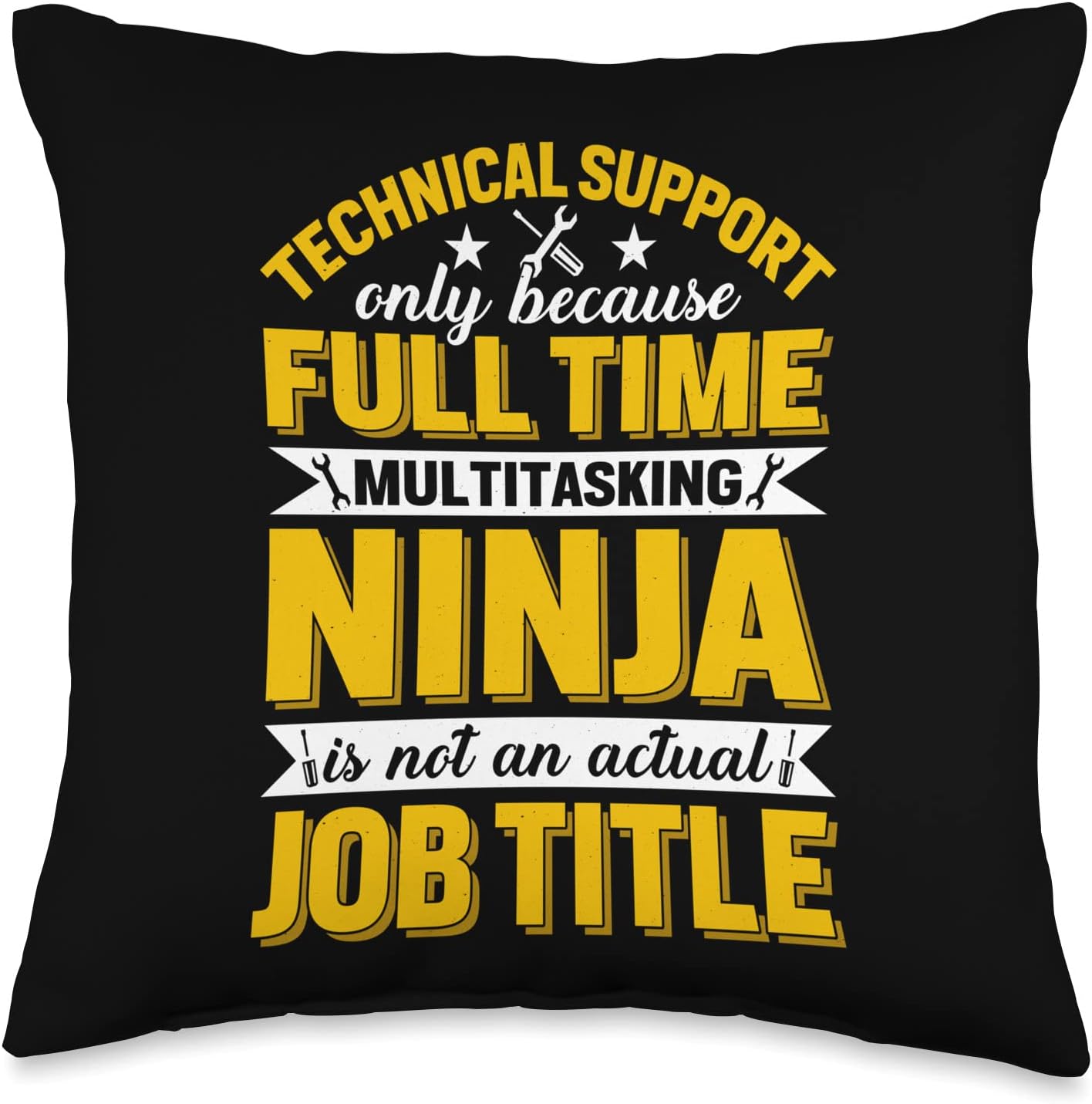 Technical Support Computer PC IT Helpdesk Geek Nerd Design Throw Pillow, 16×16, Multicolor