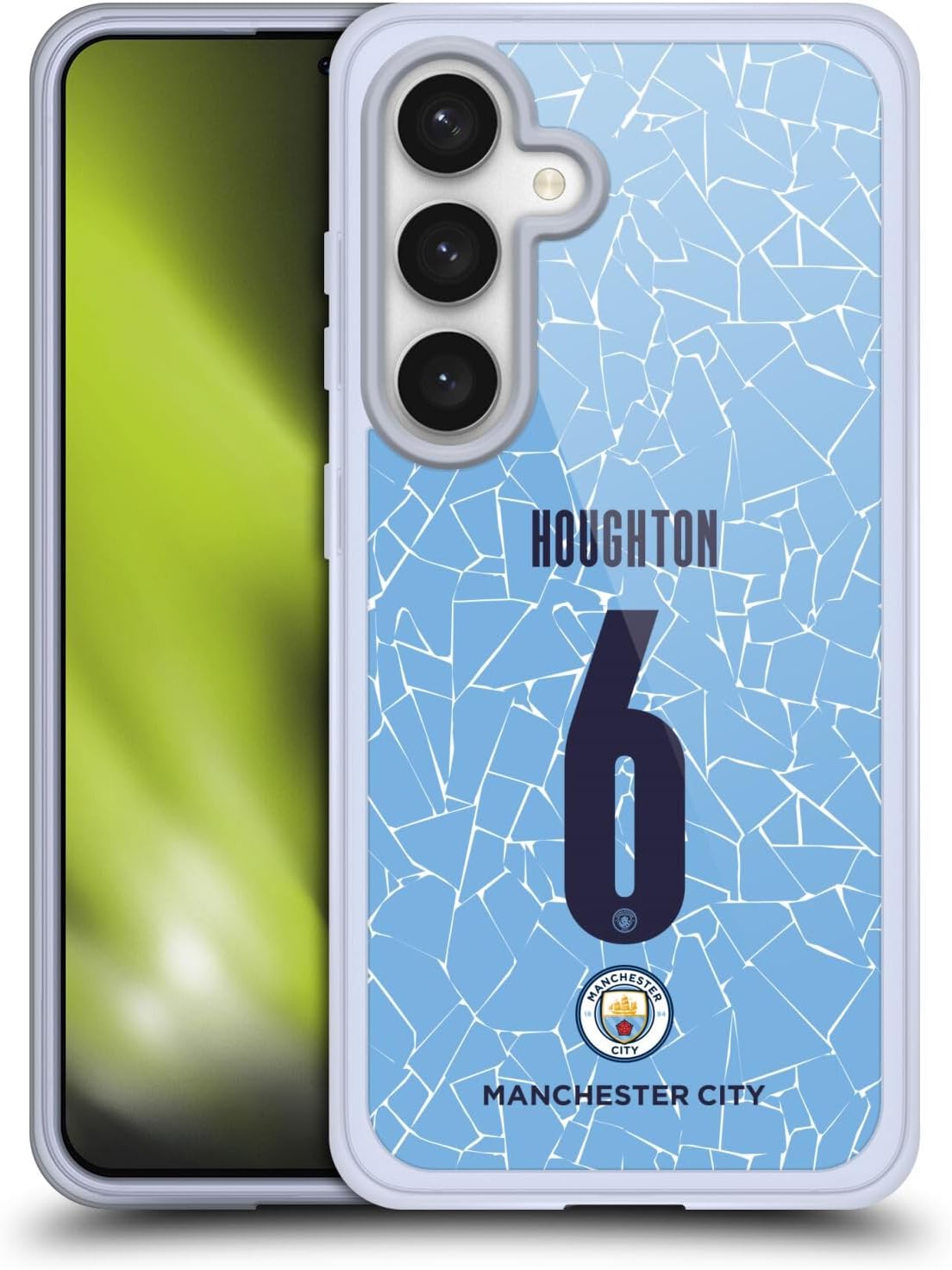 Head Case Designs Officially Licensed Manchester City Man City FC Steph Houghton 2020/21 Women’s Home Kit Group 1 Soft Gel Case Compatible with Samsung Galaxy S24 5G