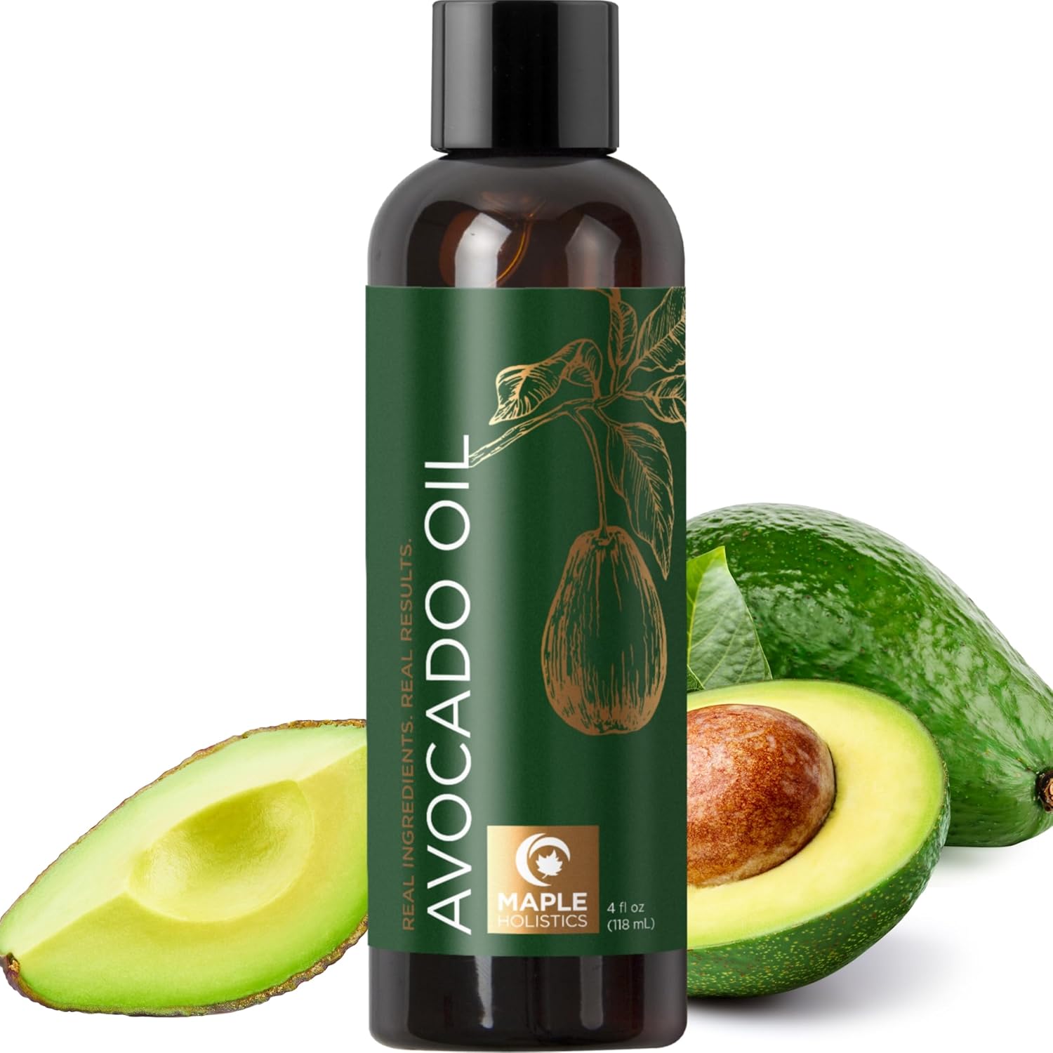 Avocado Oil For Hair and Skin – 100% Pure Avocado Oil for Skin and Nail Care plus Dry Hair Treatment and Facial Oil Moisturizer – Natural Hair Oil and Carrier Oil for Essential Oils Mixing (4 Fl Oz)