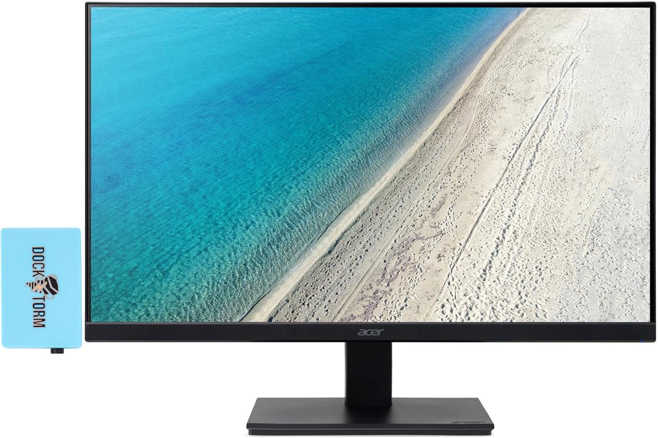 acer Vero V7 V247Y E Monitor UM.QV7AA.E01 Bundle w/Docztorm Dock, 24″ FHD IPS (1920×1080), 1 HDMI 1.4, VESA Mount (100×100 mm), Ideal for Home & Business, Black (2024 Latest Model) (2 Pack)