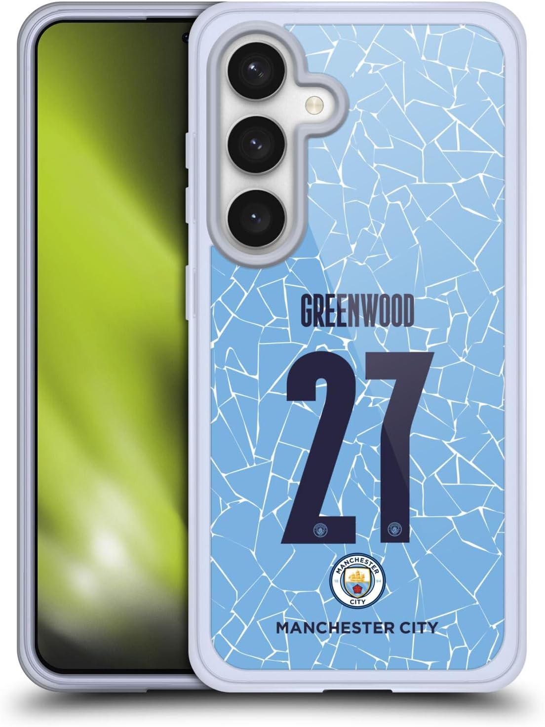 Head Case Designs Officially Licensed Manchester City Man City FC Alex Greenwood 2020/21 Women’s Home Kit Group 2 Soft Gel Case Compatible with Samsung Galaxy S24 5G and Compatible with MagSafe