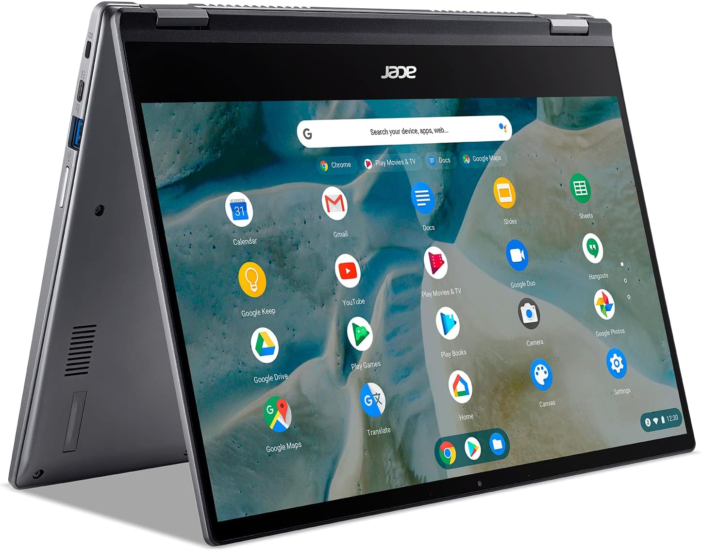 Acer Chromebook Enterprise Spin 514 Convertible Laptop | AMD Ryzen 5 3500C | 14″ Full HD IPS Touch Display | 8GB DDR4 | 128GB SSD | microSD | Wi-Fi 5 | Backlit Keyboard | Chrome OS | CP514-1WH-R1H8