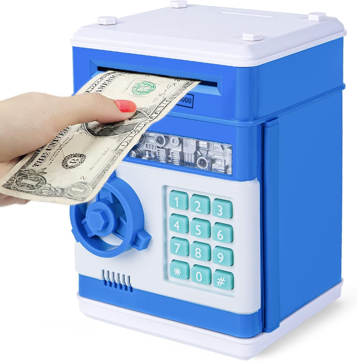 Refasy Piggy Bank Cash Coin Can ATM Bank Electronic Coin Money Bank for Kids-Hot Gift