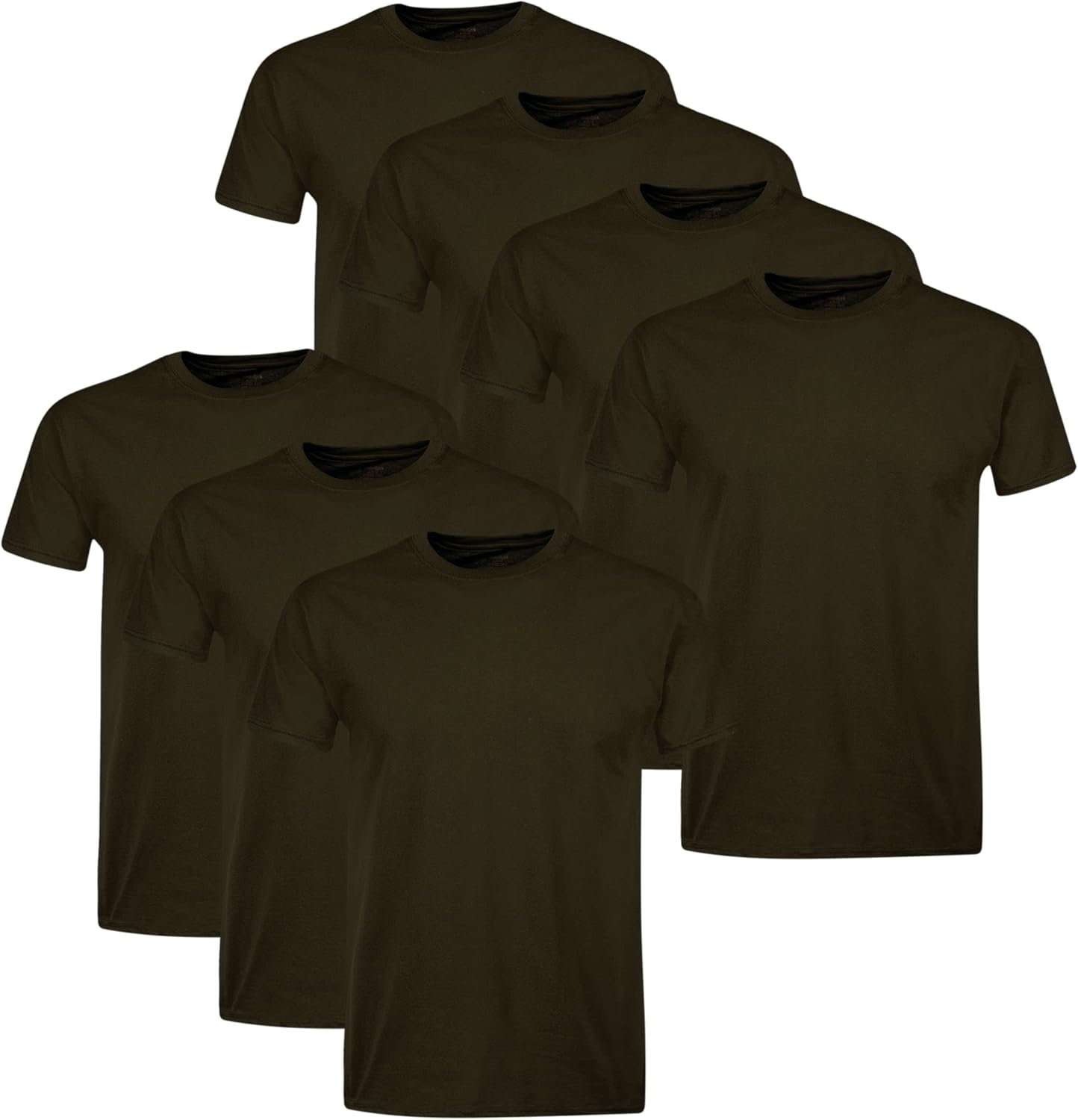 Hanes Men’s Cotton, Moisture-Wicking Crew Tee Undershirts, Multi-Packs Available