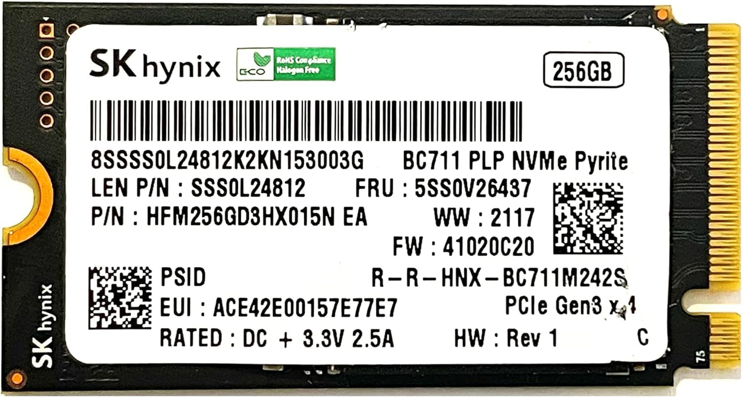 SkHynix 256GB PCIe NVMe 2242 SSD (HFM256GD3HX015N) (OEM)