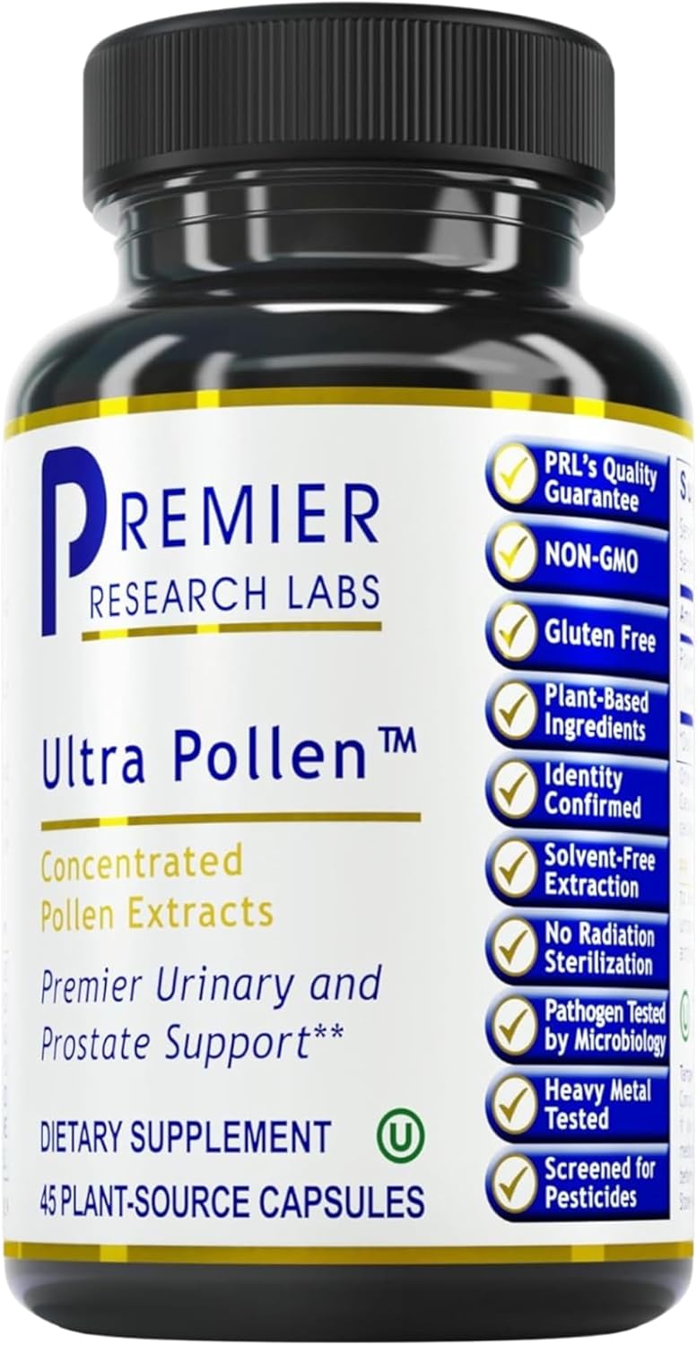 Premier Research Labs UltraPollen – Bee Pollen Supplement, Rye Pollen Extract, Prostate Health, Bee Pollen Extract from Rye Flower with Amino Acids, Supplement for Men & Women- 45 Vegetarian Capsules