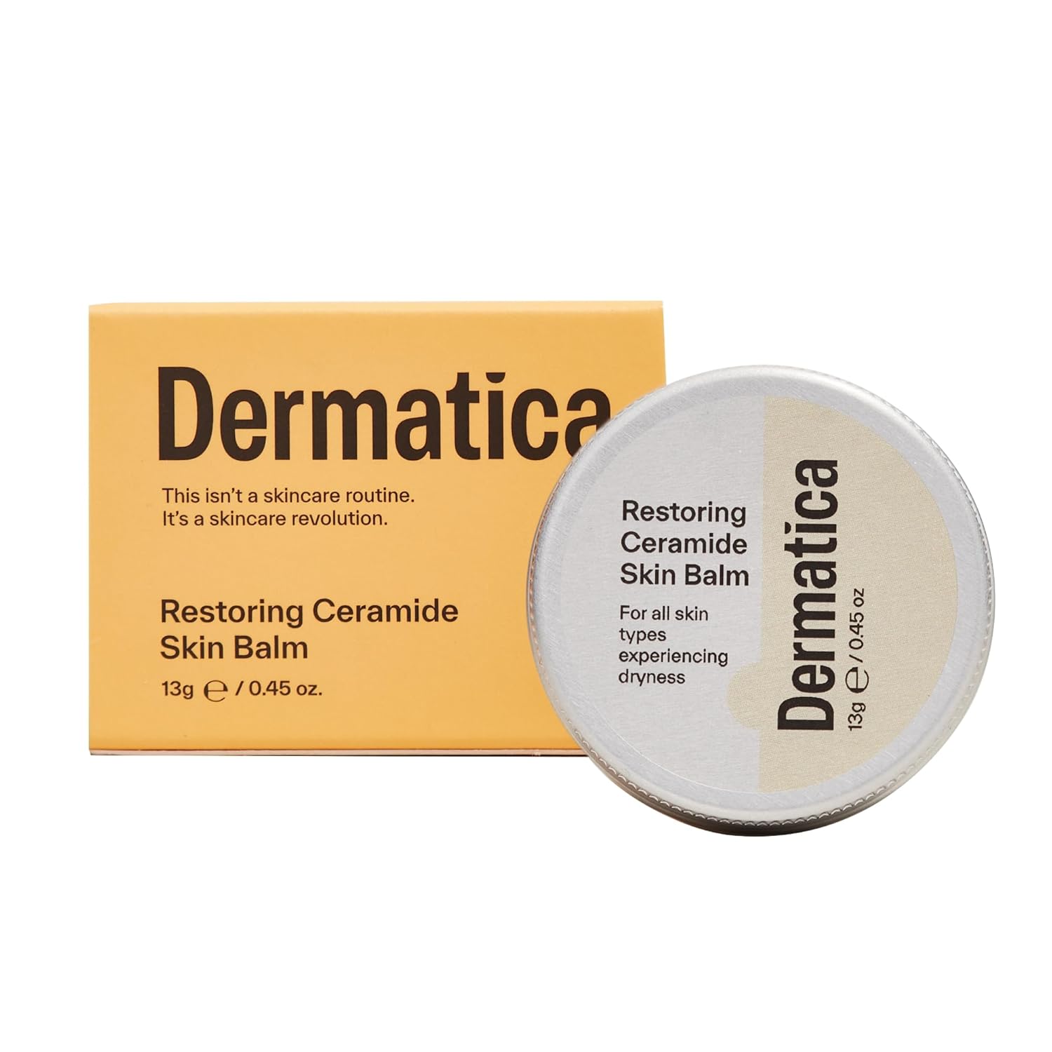 Dermatica Restoring Ceramide Skin Balm | Moisturizes & Repairs Dry Patches I For all Skin Types | Rebalances & Hydrates Dry Skin or Lips | Minimises the Appearance of Pores (13g)