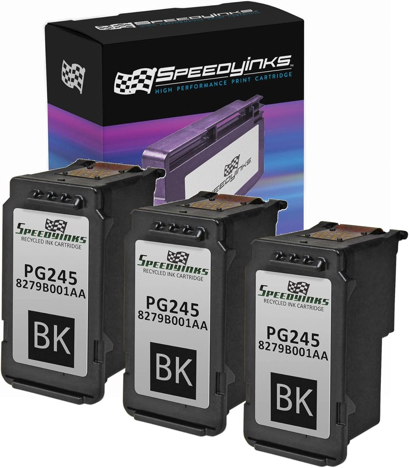 Speedy Inks Remanufactured Ink Cartridge for Canon 8279B001AA / PG-245 (Black, 3 Pk) Compatible with iP2820 MG2520 MG2522 MG2555 MG2924 MG3020 MX490 TR4522 TR4550 TS302 TS3120 TS3320 and More