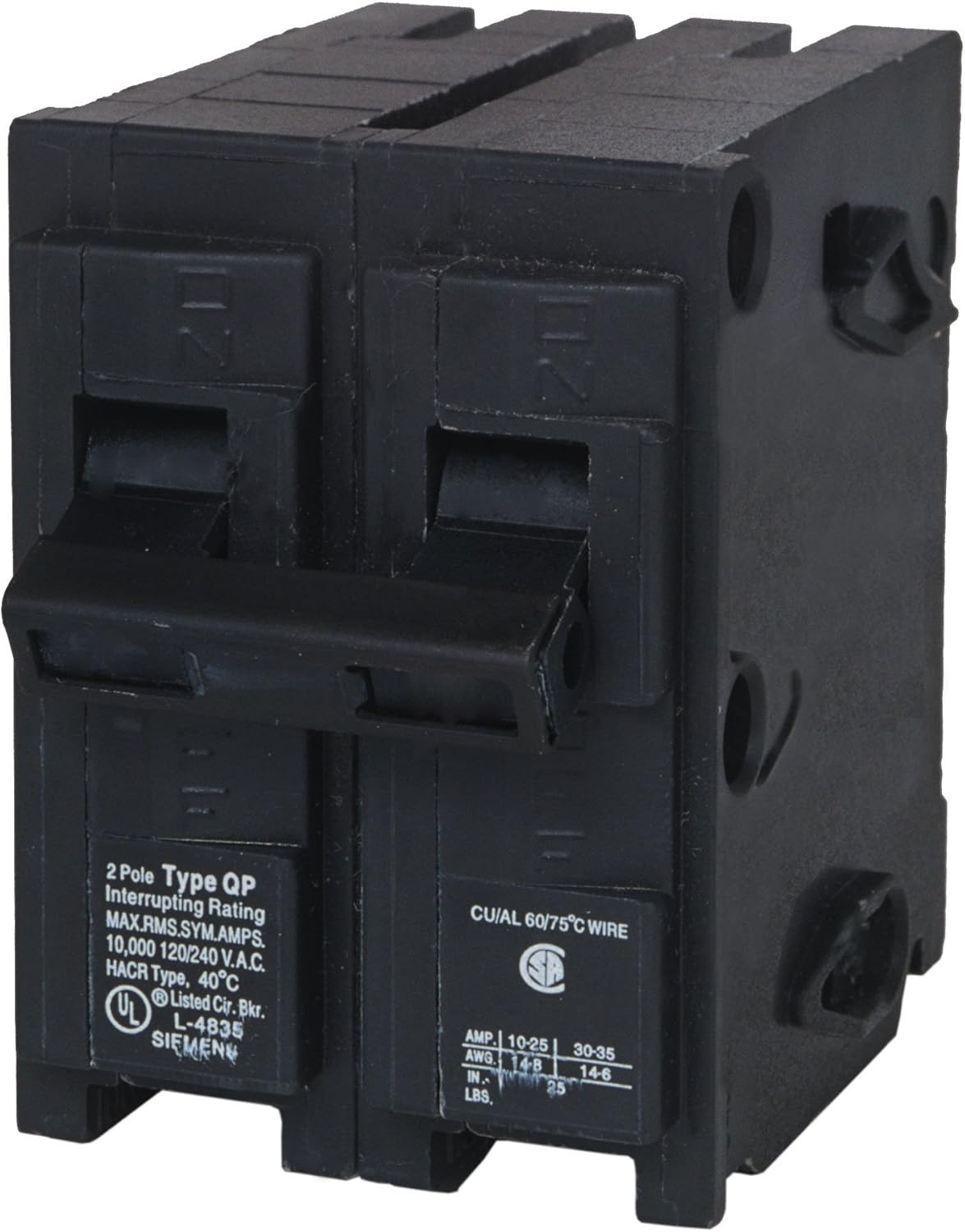 SIEMENS Q2100H 100-Amp Double Pole 22kA Type QPH Circuit Breaker