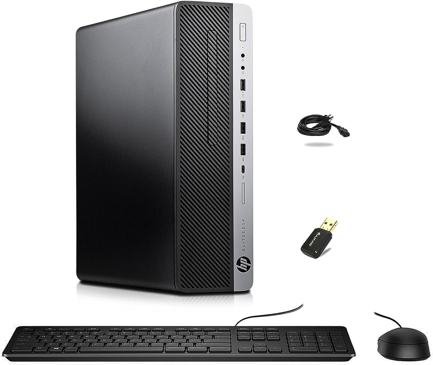 HP EliteDesk 800 G3 SFF Desktop Computer PC Small Form Factor for Home/Office, Core i7-6700, 16GB RAM, 256GB SSD, DP, RJ-45, WiFi, BT, Windows 10 Pro (Renewed)