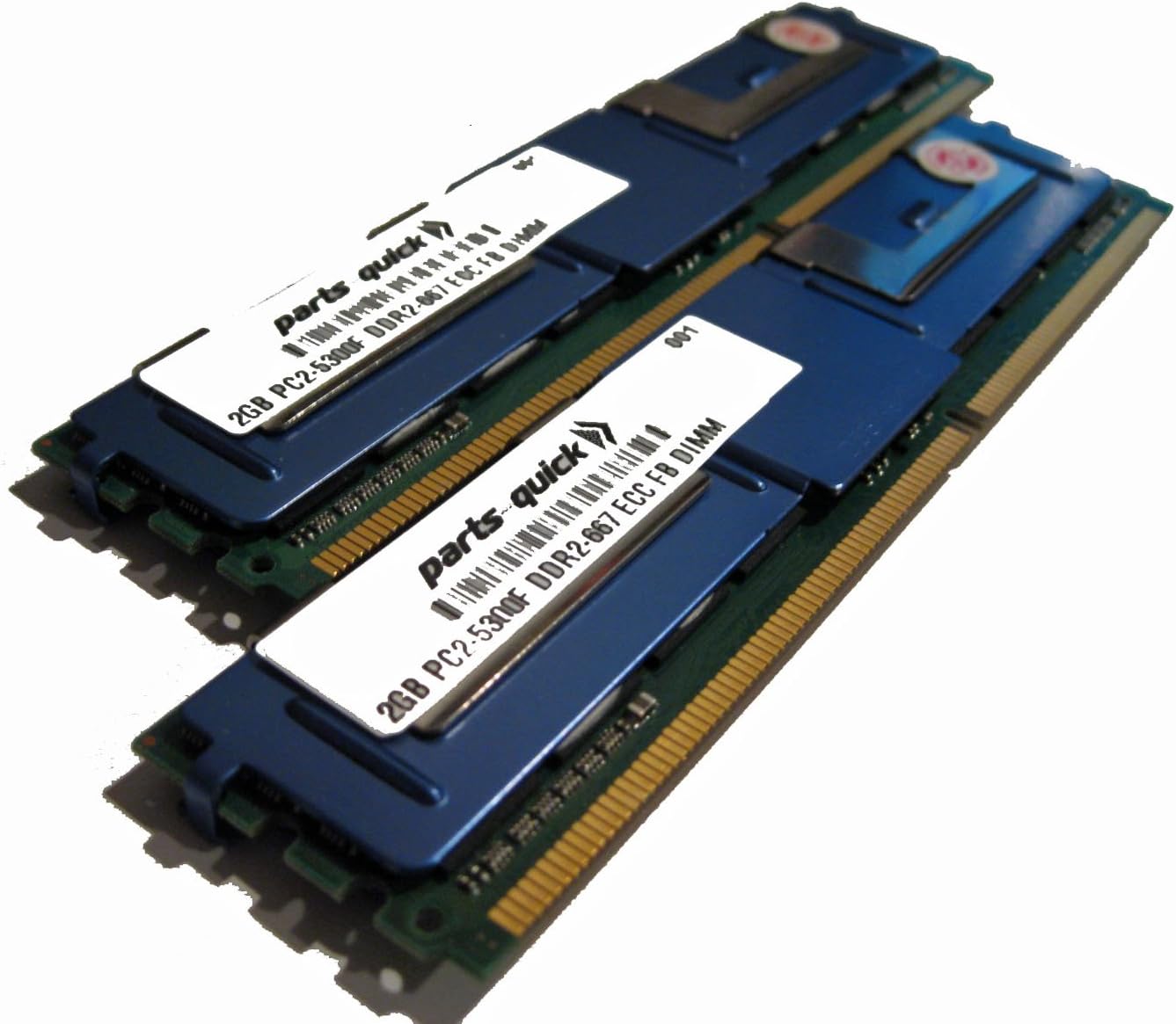 4GB 2 X 2GB PC2-5300F 667MHz 240 pin DDR2 SDRAM ECC Fully Buffered FB DIMM Server Low Power Memory for HP ProLiant DL360 G5. Equivalent to HP Part Numbers: 397413-B21, 442823-B21, 461828-B