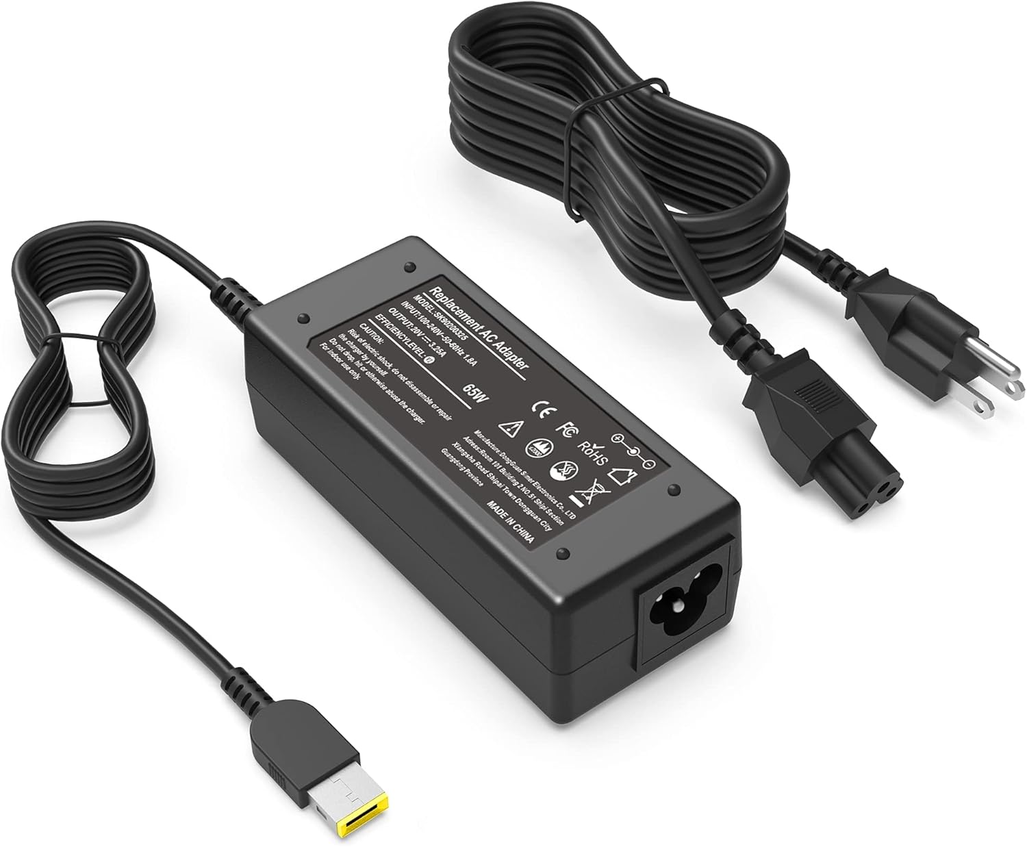 Replacement 65W Lenovo Laptop Charger for Lenovo Thinkpad T470 T470S T460 E531 E570 E560 L470 L460 L440 T440 T450 T540P X270 X250 X240 ADLX65NLC2A ADLX65NCC3A ADLX65NCC2A AC Adapter Power Cord