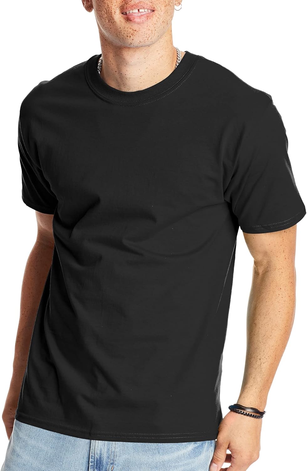 Hanes Men’s Beefy-T T-Shirt, Heavyweight Cotton Tee, 1 Or 2 Pack, Big & Tall Sizes Available