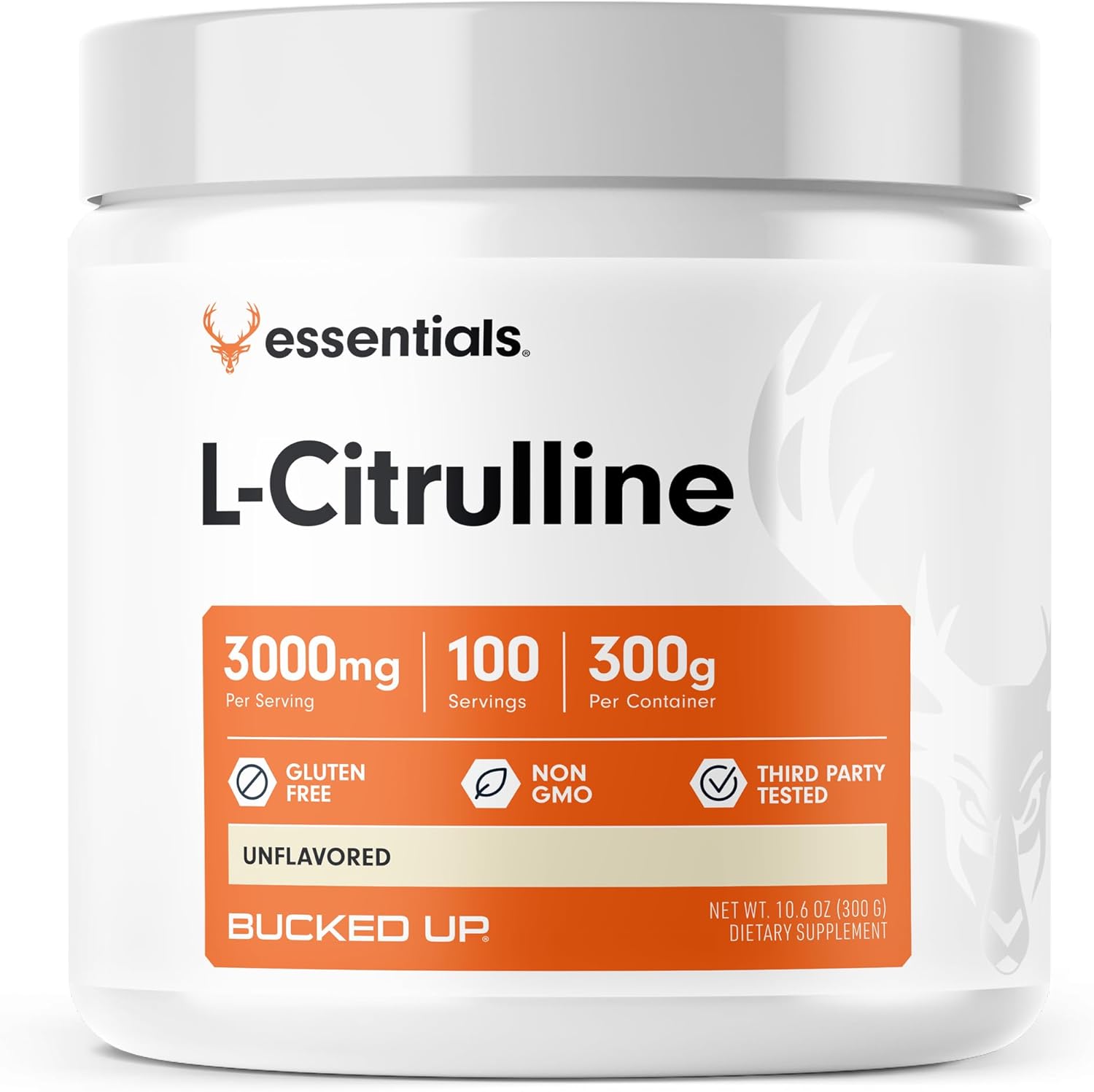 Bucked Up L-Citrulline 3000mg Powder, Essentials (100 Servings)