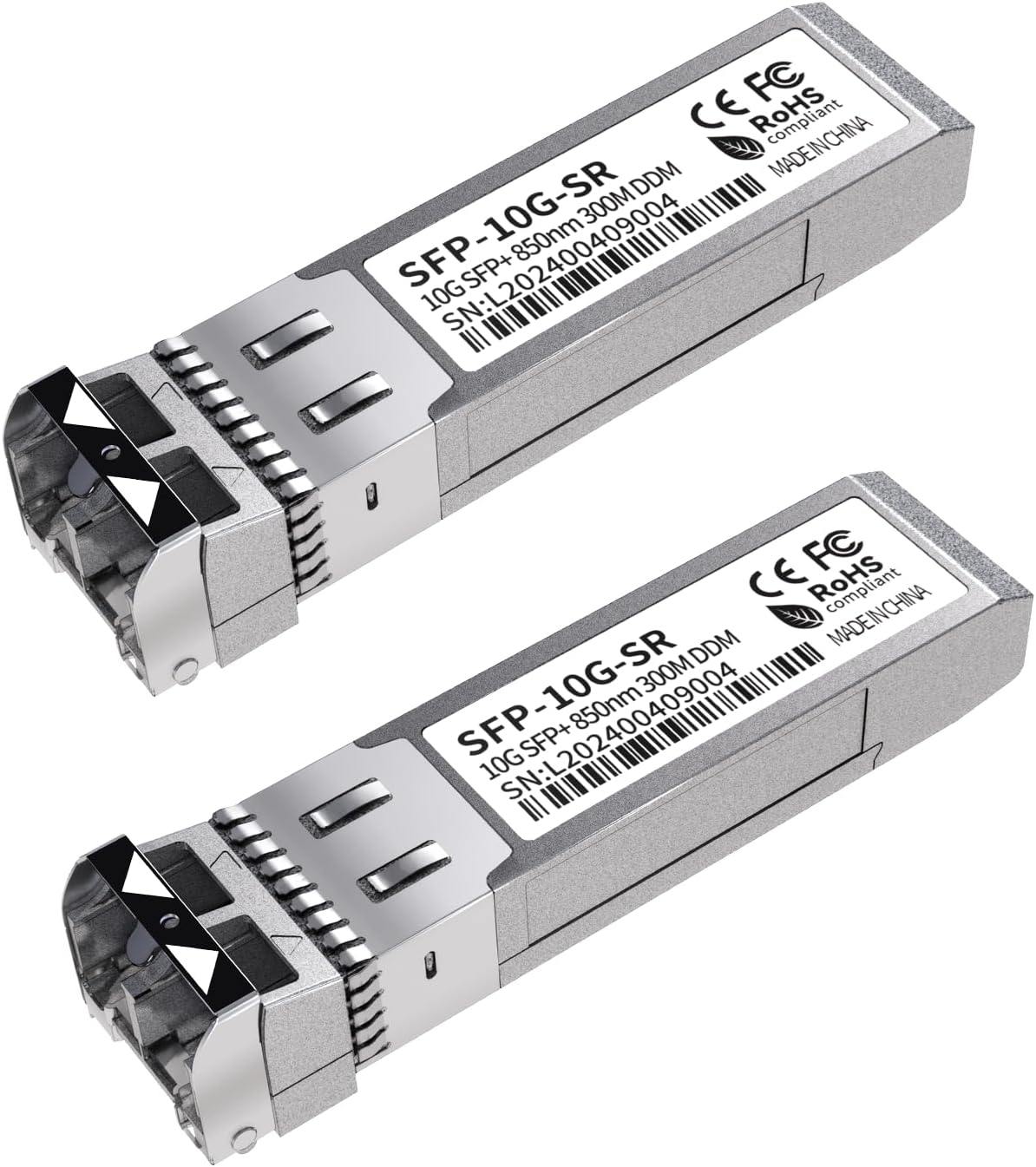 2Pack 10G SFP+ LC Module, 10GBase-SR Multi-Mode Ethernet Transceiver, 850nm MMF up to 400m – Compatible with Cisco, Meraki, Ubiquiti, Mikrotik, Netgear, HPE, TP-Link, Aruba and More