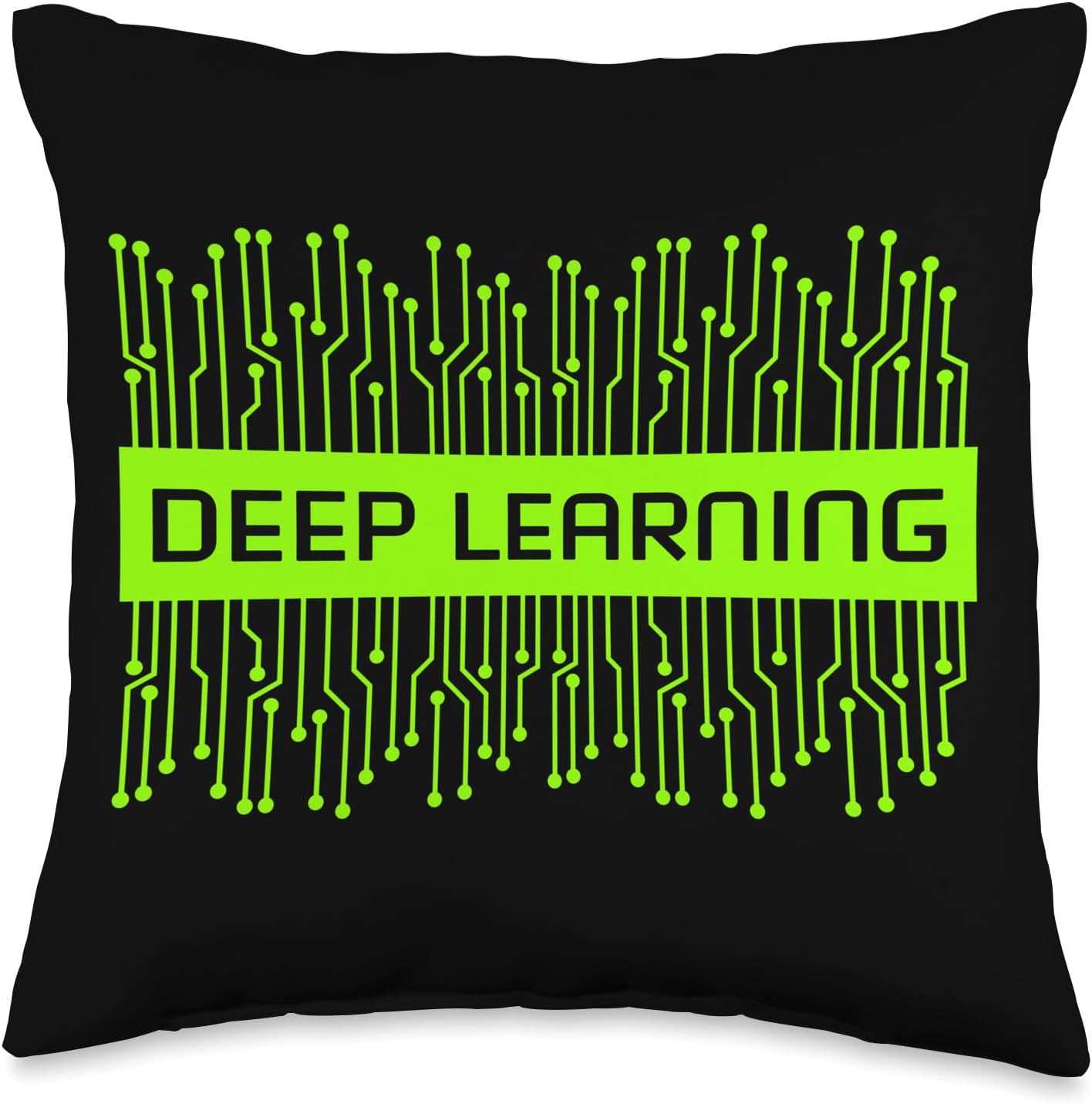 Deep Learning Machine AI Neural Networks LSTM Perceptron LLM Throw Pillow, 16×16, Multicolor