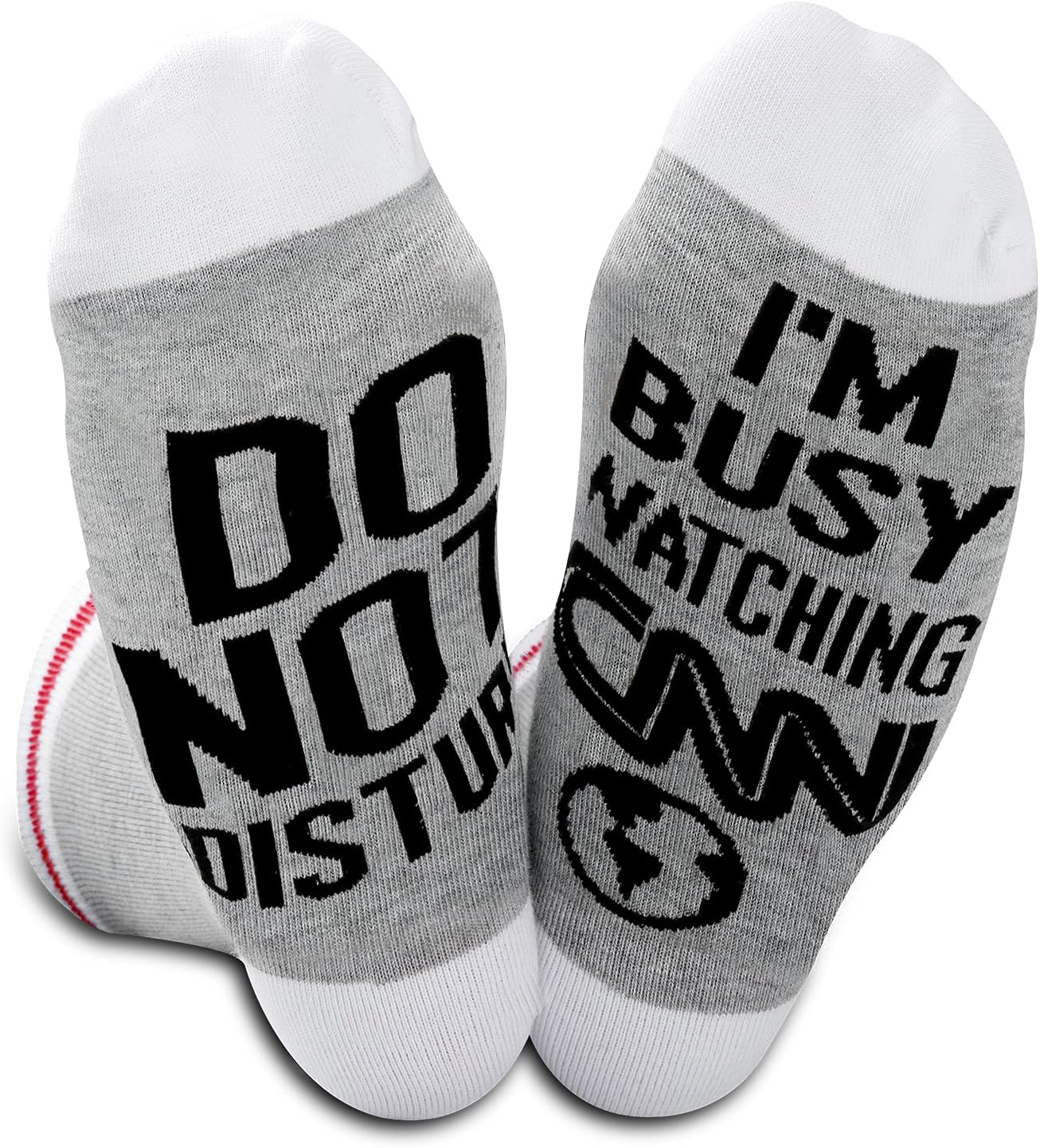 2PAIRS News Lover Do Not Disturb I’m Watching News Funny Socks Great Birthday Christmas Gift For Fans