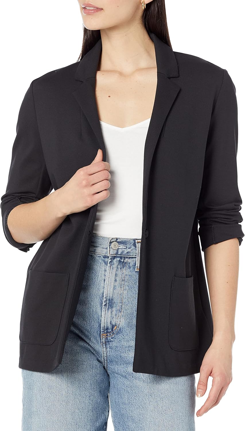 Amazon Essentials Women’s Relaxed-Fit Soft Ponte Blazer