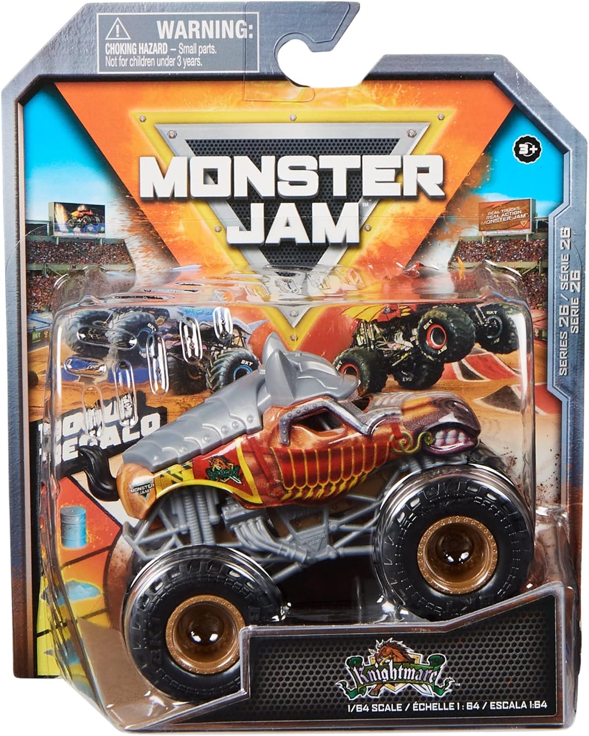 Monster Jam 2022 Spin Master 1:64 Diecast Truck with Bonus Accessory: Crazy Creatures Knightmare