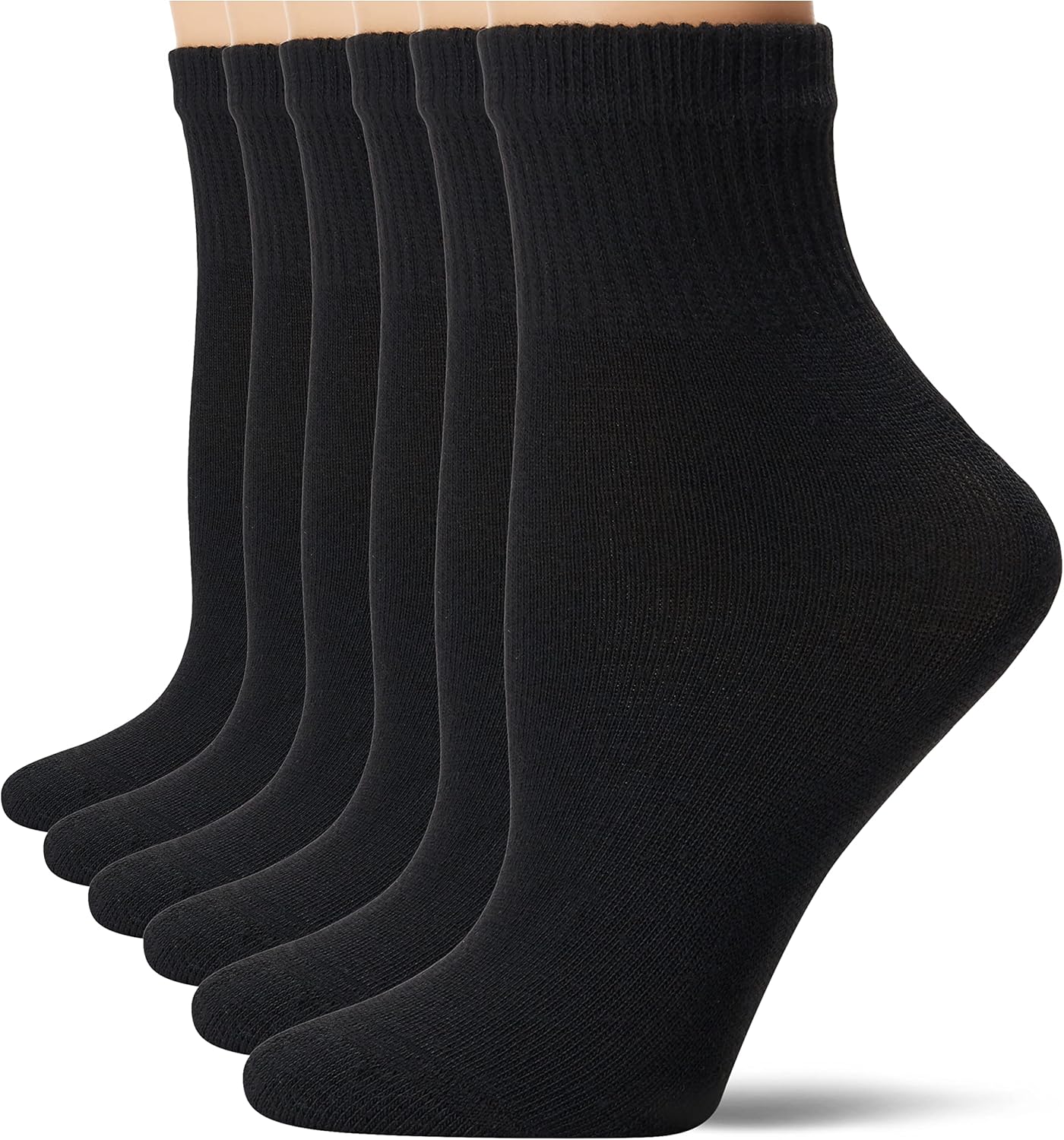 Hanes Women’s Ultimate Comfort Toe Seamed Ankle Socks Pack Of 6