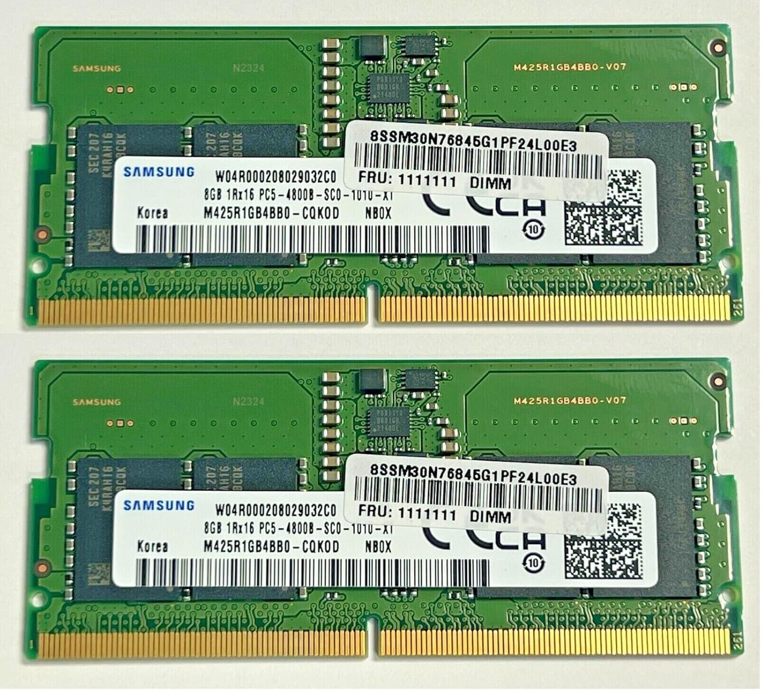 New Samsung 16GB (8GBX2) DDR5 4800 MHz PC5-38400 SODIMM Laptop Memory RAM (M425R1GB4BB0) OEM