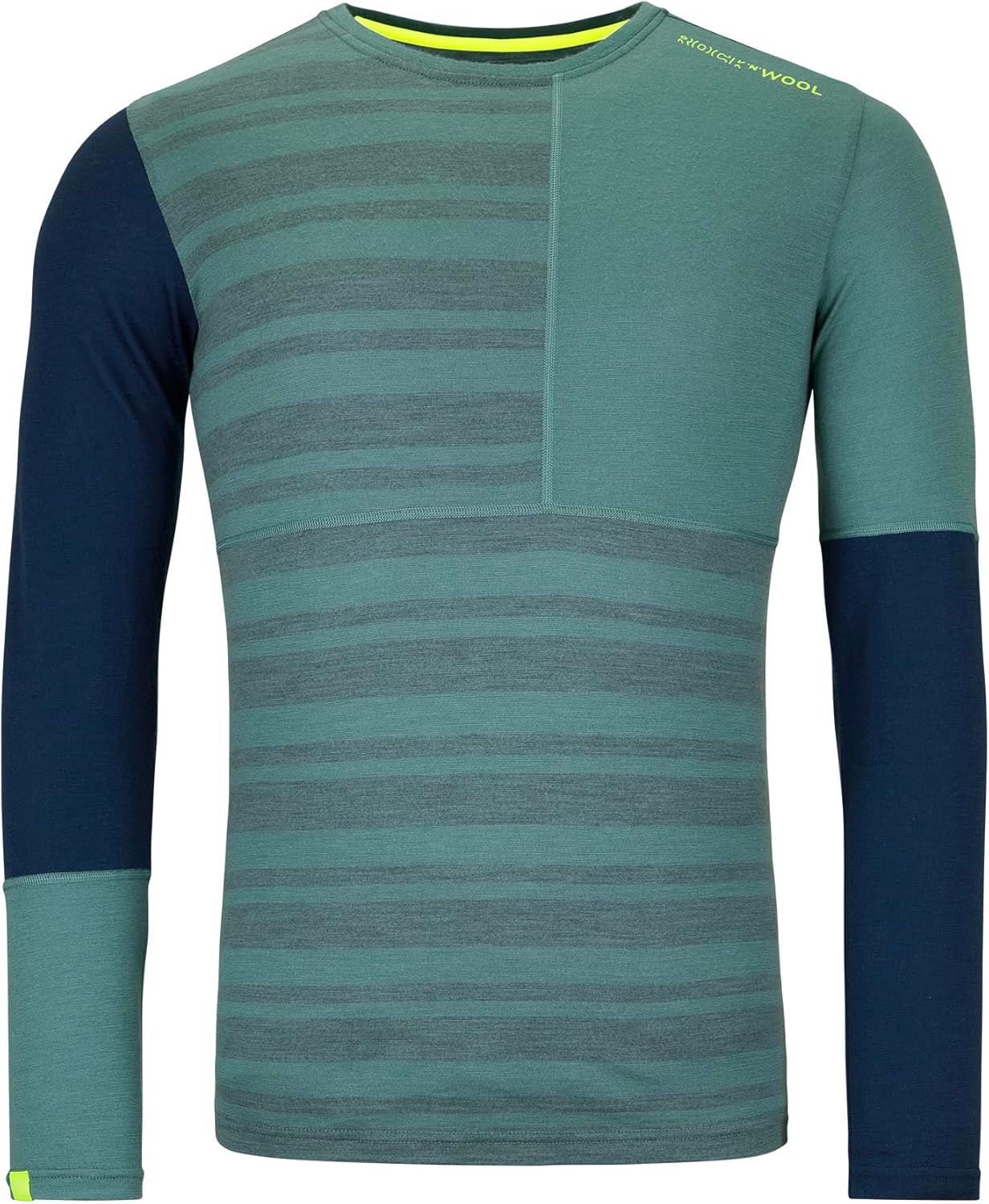 Ortovox 185 Rock’n’Wool Long Sleeve for Men | Extra Soft Merino Wool Base Layer for Winter Touring, Skiing & Snowboarding