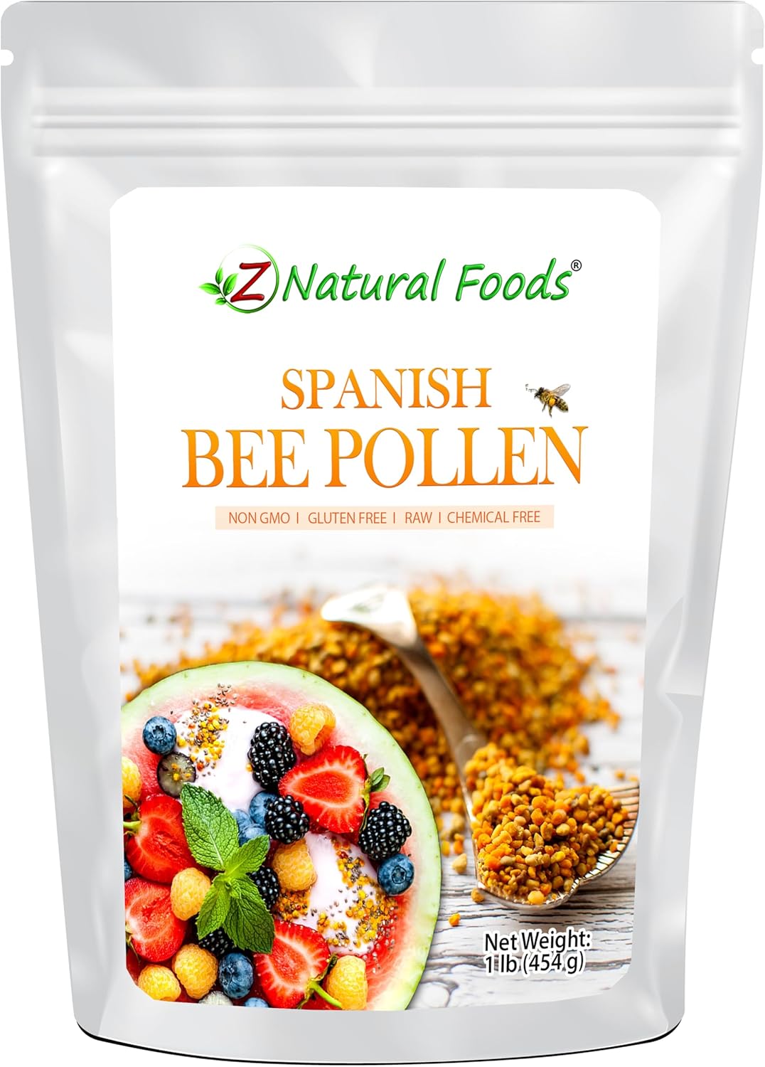 Premium Bee Pollen Granules – Product of Spain | Pleasant Aromatic Sweet Flavor | All Natural Multicolor | 100% Pure, Health Superfood Supplement, Non-GMO, 1lb