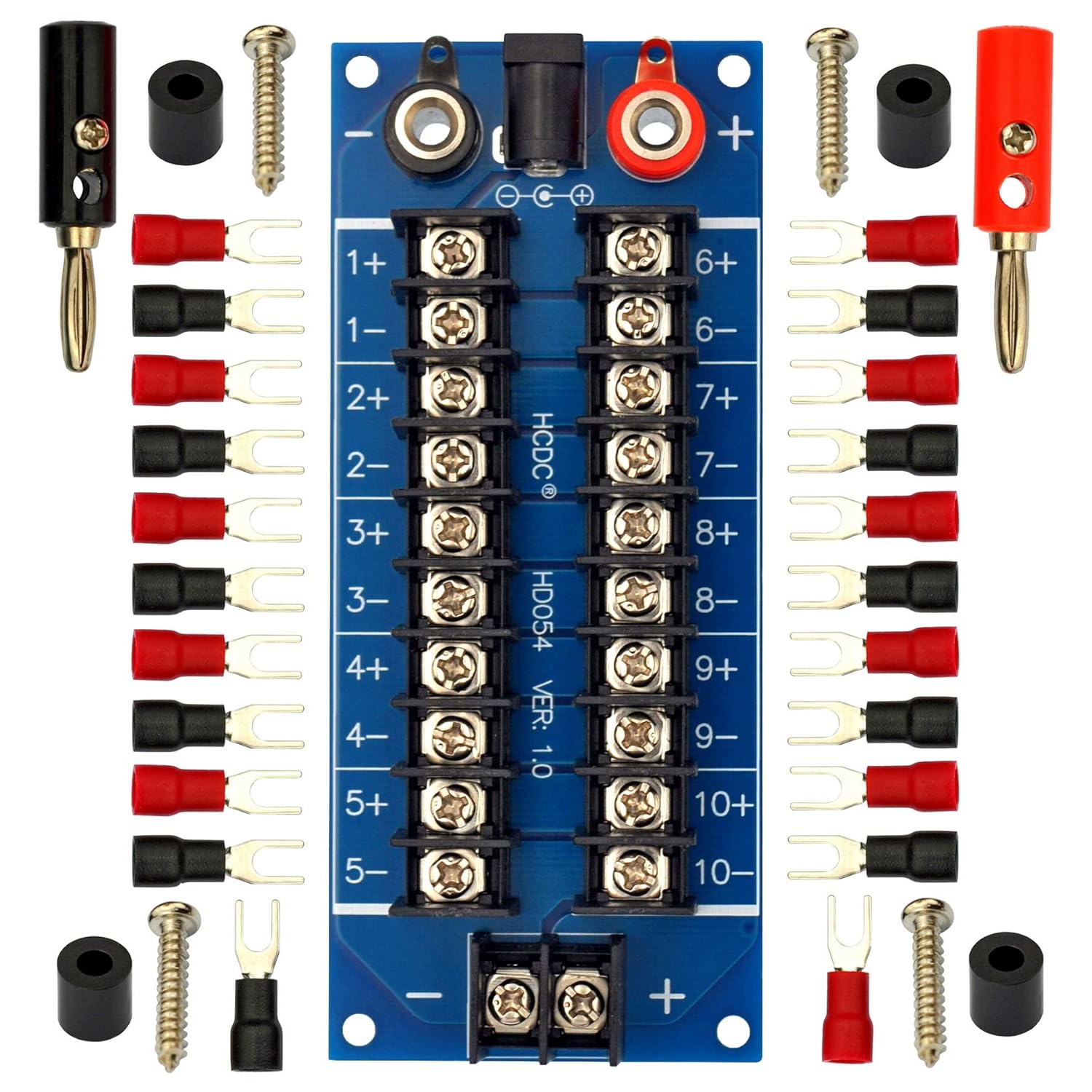 HCDC 20Amp 2×10 Position Barrier Terminal Block Distribution Module for AC DC