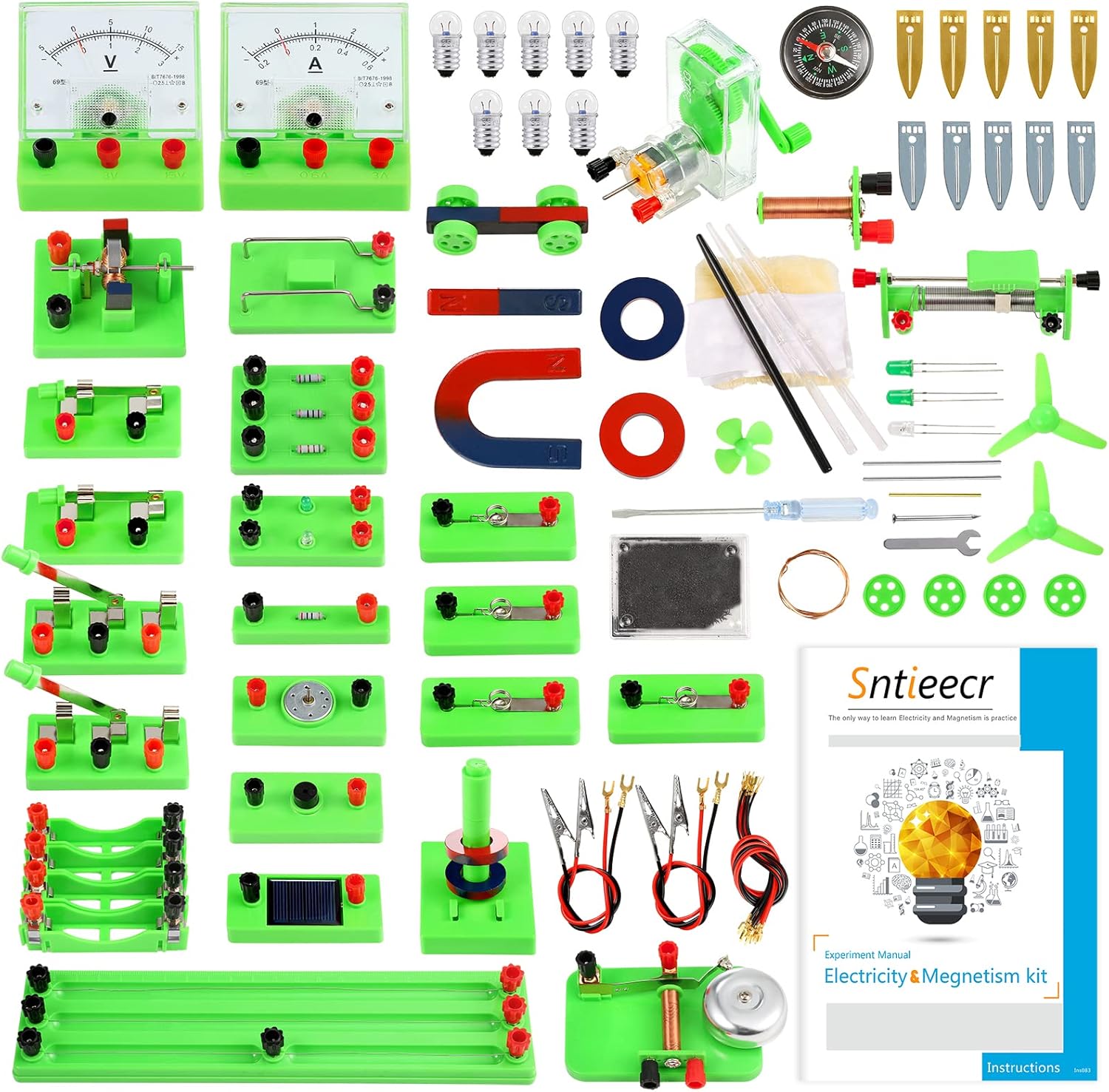 Sntieecr Science Magnetism Kit for Kids Age 8-16, Stem Science Experiment Discovery Circuit Board Kit for Students Learning