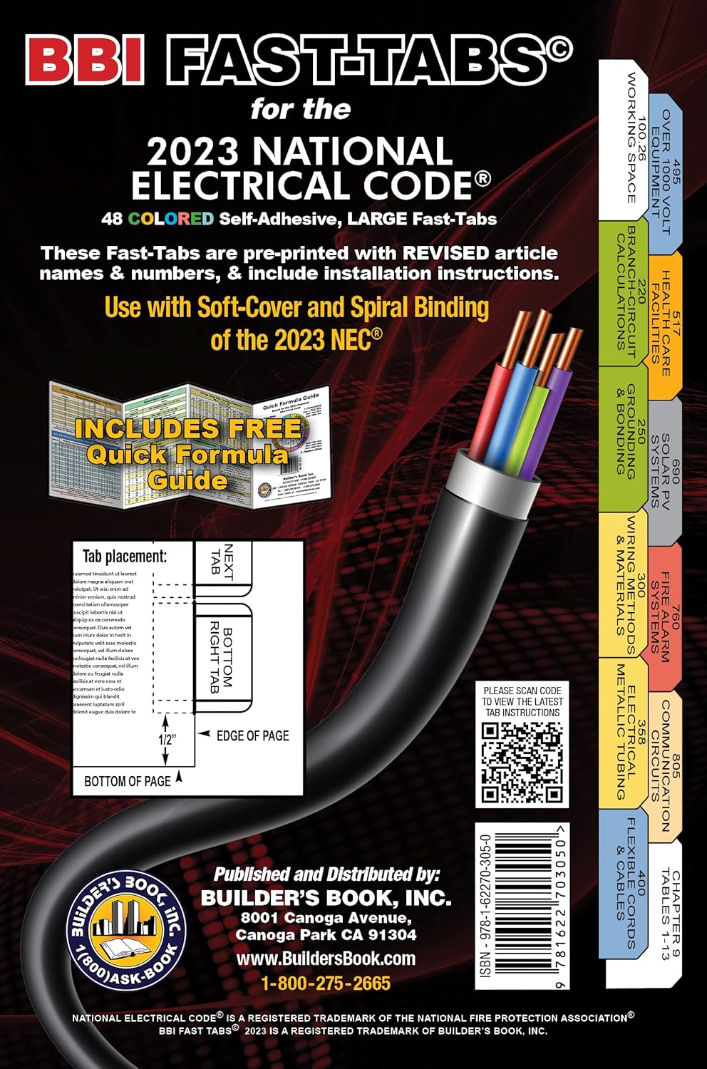 2023 National Electrical Code NEC Colored Fast-Tabs