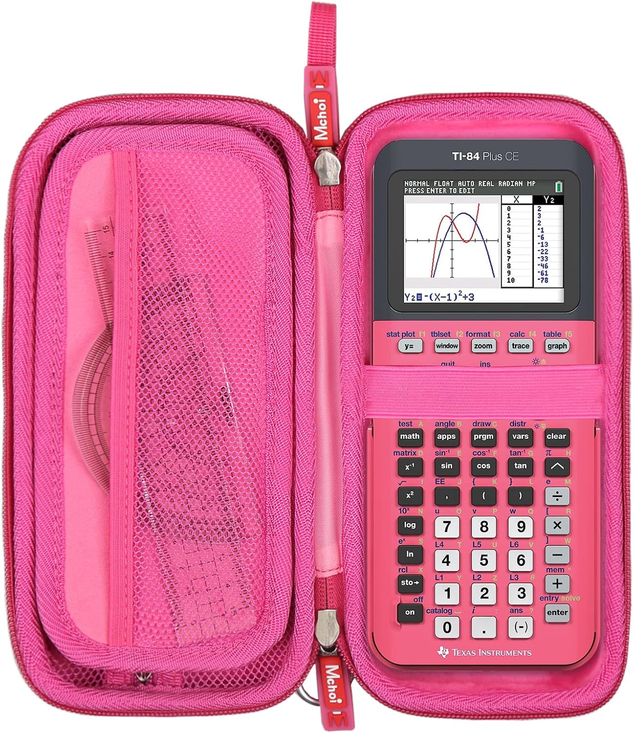 Mchoi Hard Case Suitable for Texas Instruments TI-84 Plus CE/TI-84 Plus/TI-Nspire CX II CAS/TI-Nspire CX II/TI-83 Plus/TI-89 Titanium/TI-85 / TI-86 Color Graphing Calculator, Case Only