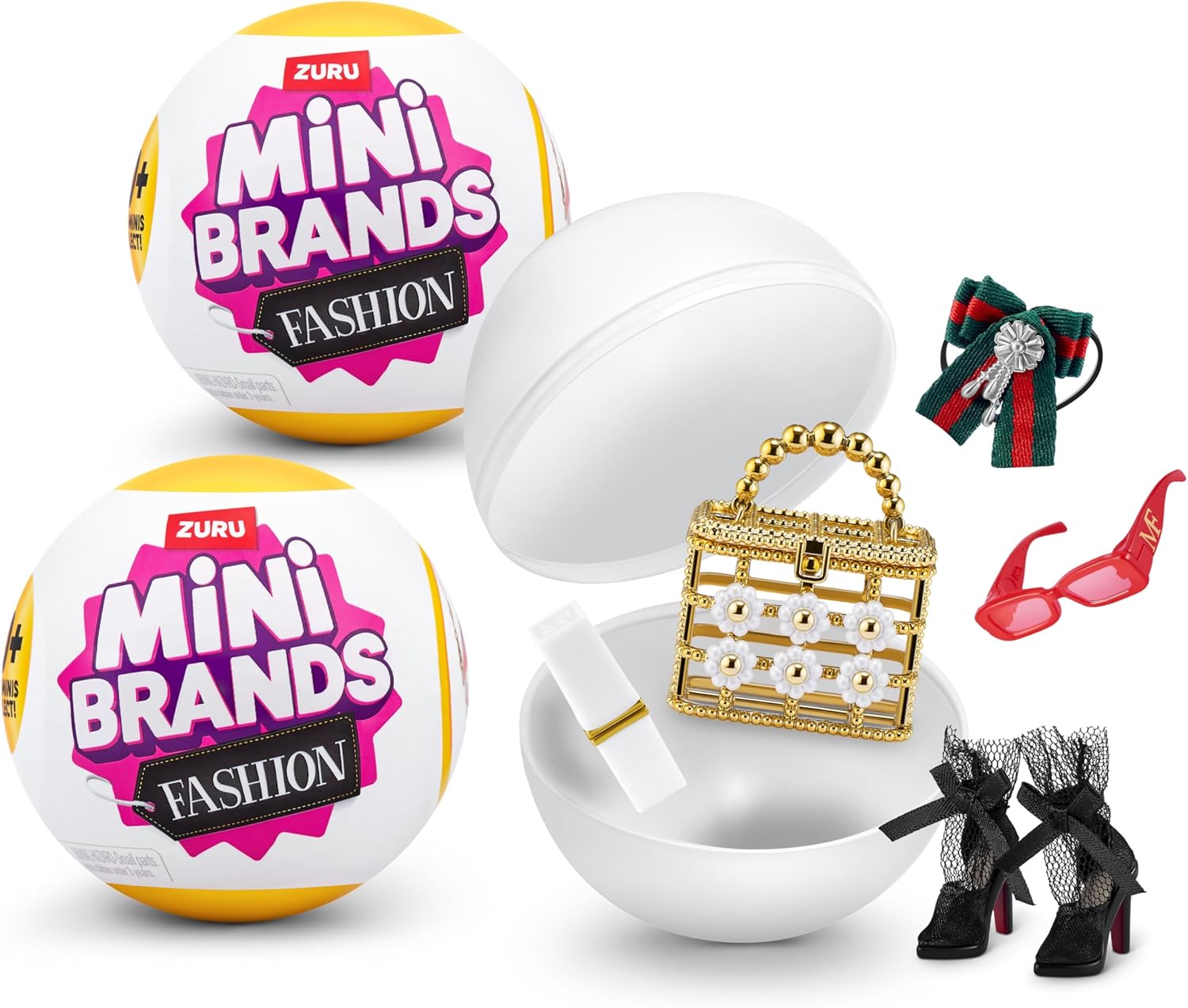 Mini Brands Fashion 2 Pack Series 3 by ZURU Real Miniature Fashion Brands Collectible Toy, 2 Capsules of 5 Mystery Miniature Brands for Girls, Teens, Adults and Collectors (2 Pack)