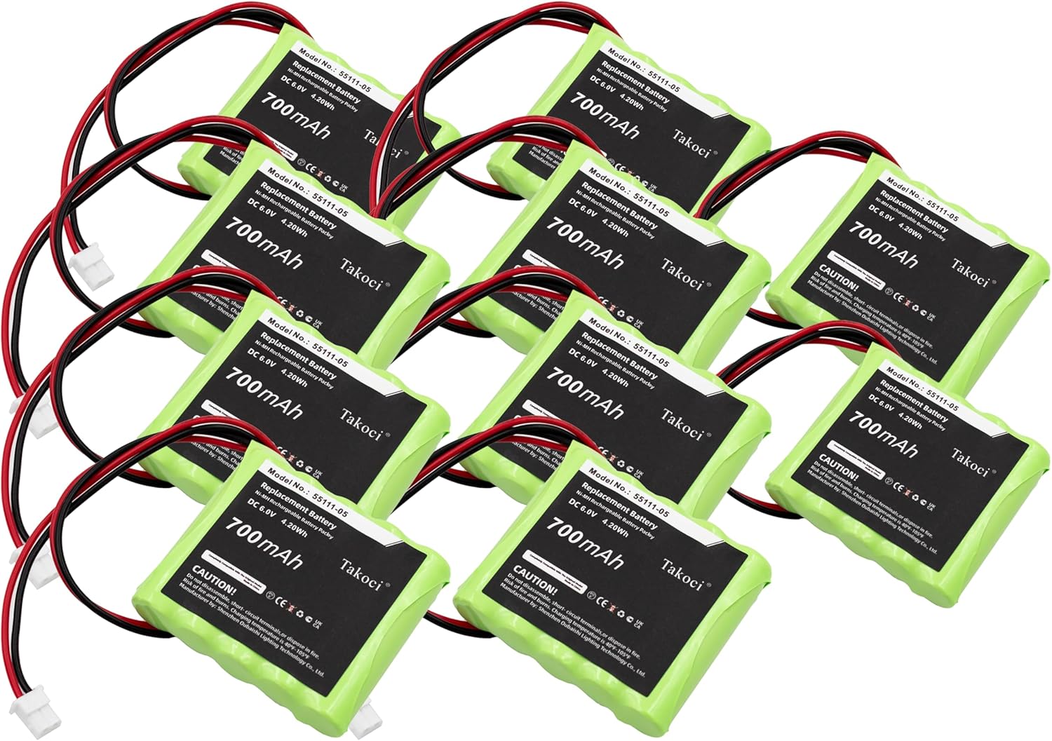 10pcs Replacement K0257 Battery for 55111-05 GP80AAAH5B3BMX 5800RP Wireless 6V 700mAh