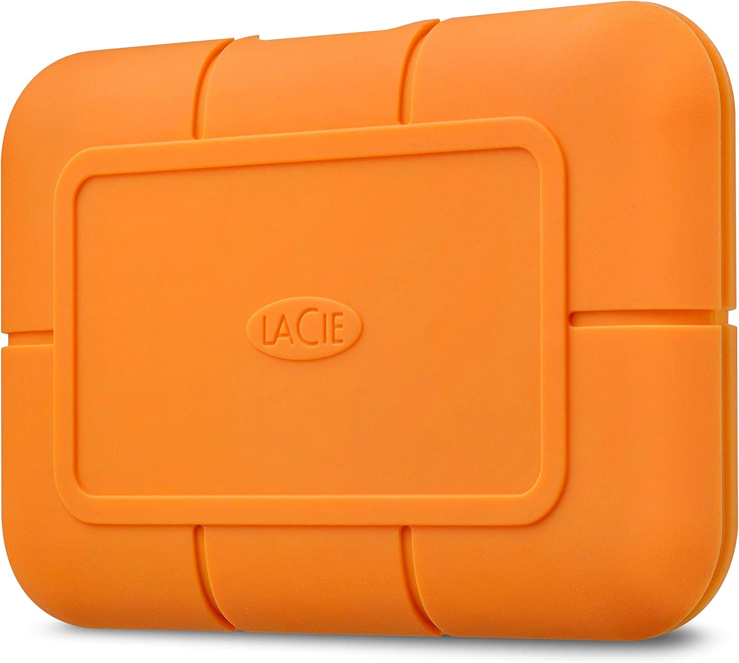 LaCie Rugged SSD 2TB Solid State Drive — USB-C USB 3.2 NVMe speeds up to 1050MB/s, IP67 Water Resistant, 3m Drop resistant, Encryption, 5-year Warranty with Data Recovery, 1 Mo Adobe CC (STHR2000800)