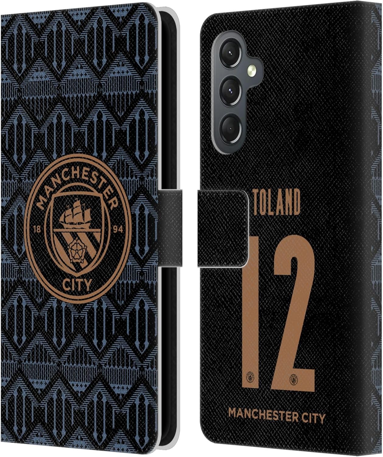 Head Case Designs Officially Licensed Manchester City Man City FC Tyler Toland 2020/21 Women’s Away Kit Group 2 Leather Book Wallet Case Cover Compatible with Samsung Galaxy A25 5G