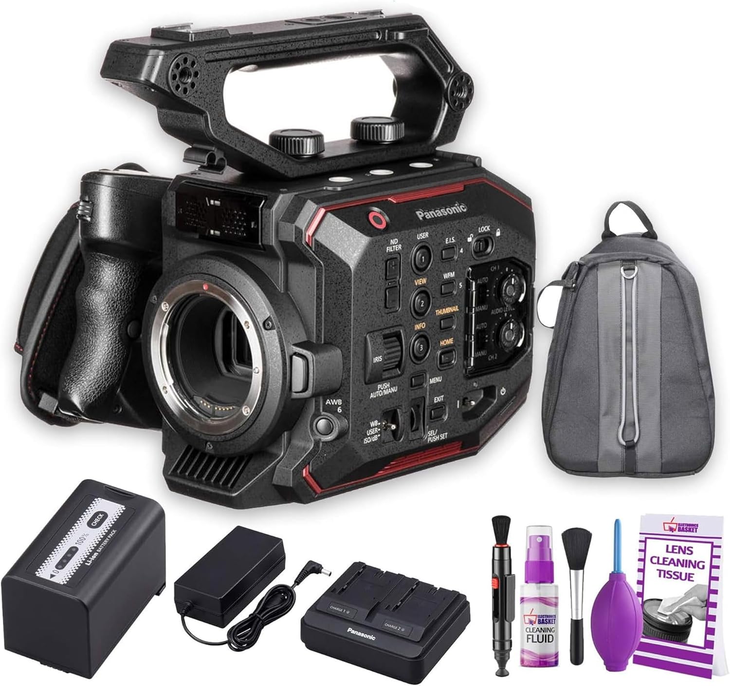 Panasonic AU-EVA1 Compact 5.7K Super 35mm Cinema Camera Basic Bundle