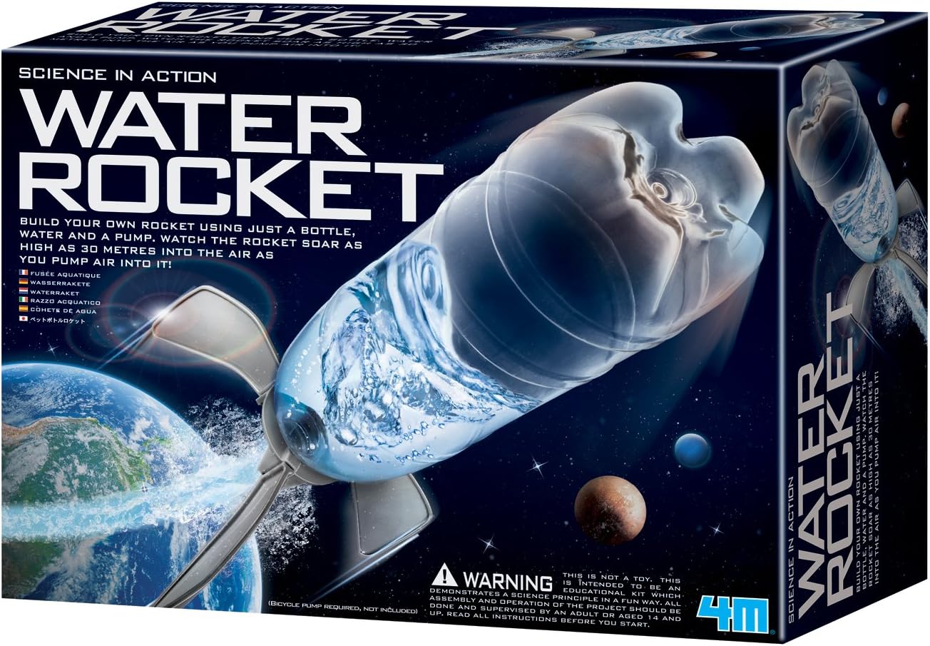 4M Water Rocket Kit, DIY Science Space Stem Toys, For Boys & Girls Ages 8+