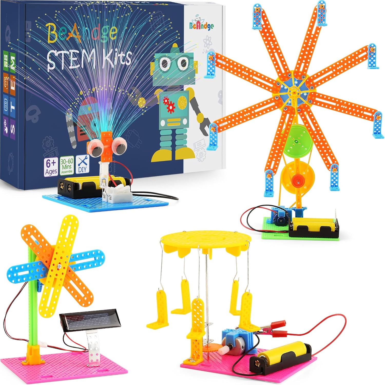 STEM Kit for Girls, Kids Crafts 8-12 Boys, Science Projects Activities Electronic Building Kits 6-8, 4-in-1 Craft Sets for Girl Engineering Toys, DIY Electronics Gifts Age 6 7 8 9 10 11 12 Year Old