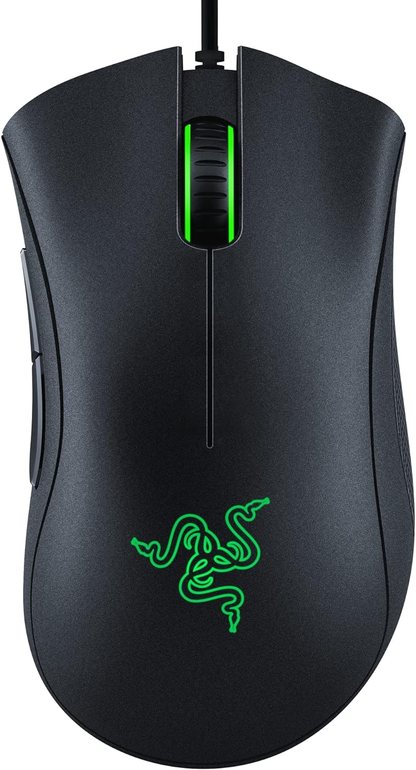 Razer DeathAdder Essential Gaming Mouse: 6400 DPI Optical Sensor – 5 Programmable Buttons – Mechanical Switches – Rubber Side Grips – Classic Black