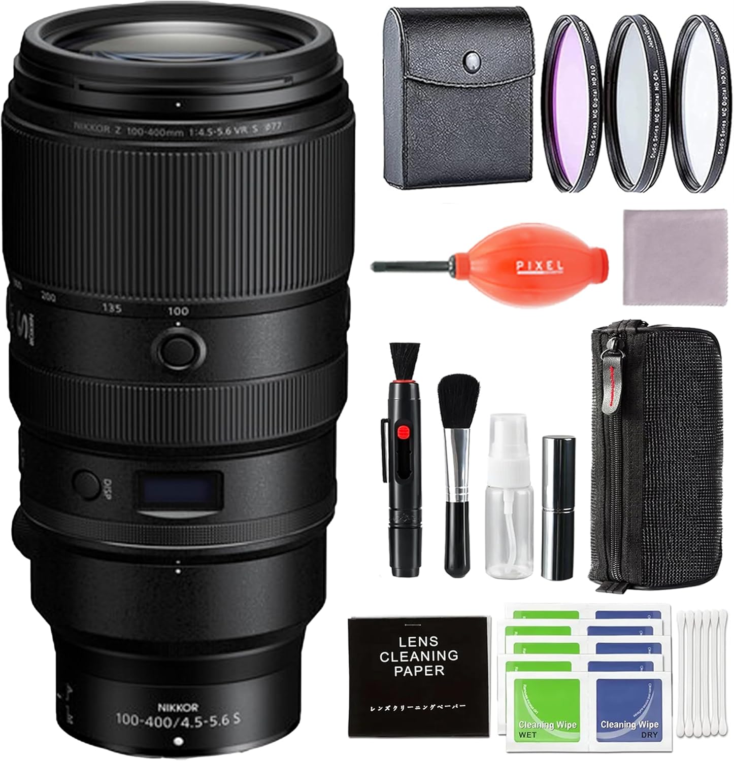 Nikon NIKKOR Z 100-400mm f/4.5-5.6 VR S Lens with Advanced Accessories and Travel Bundle | 20106 | nikon 100-400mm z Lens